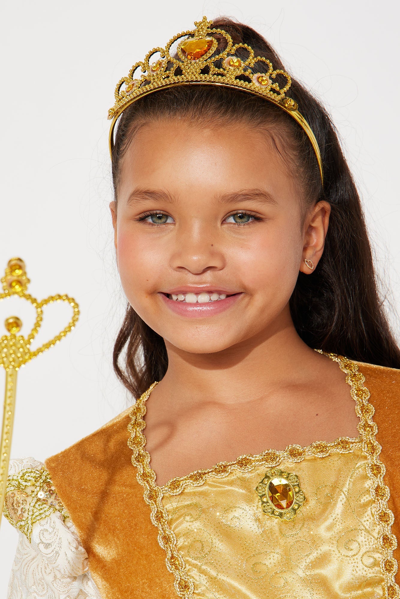 Mini Majestic Golden Princess Costume - Gold