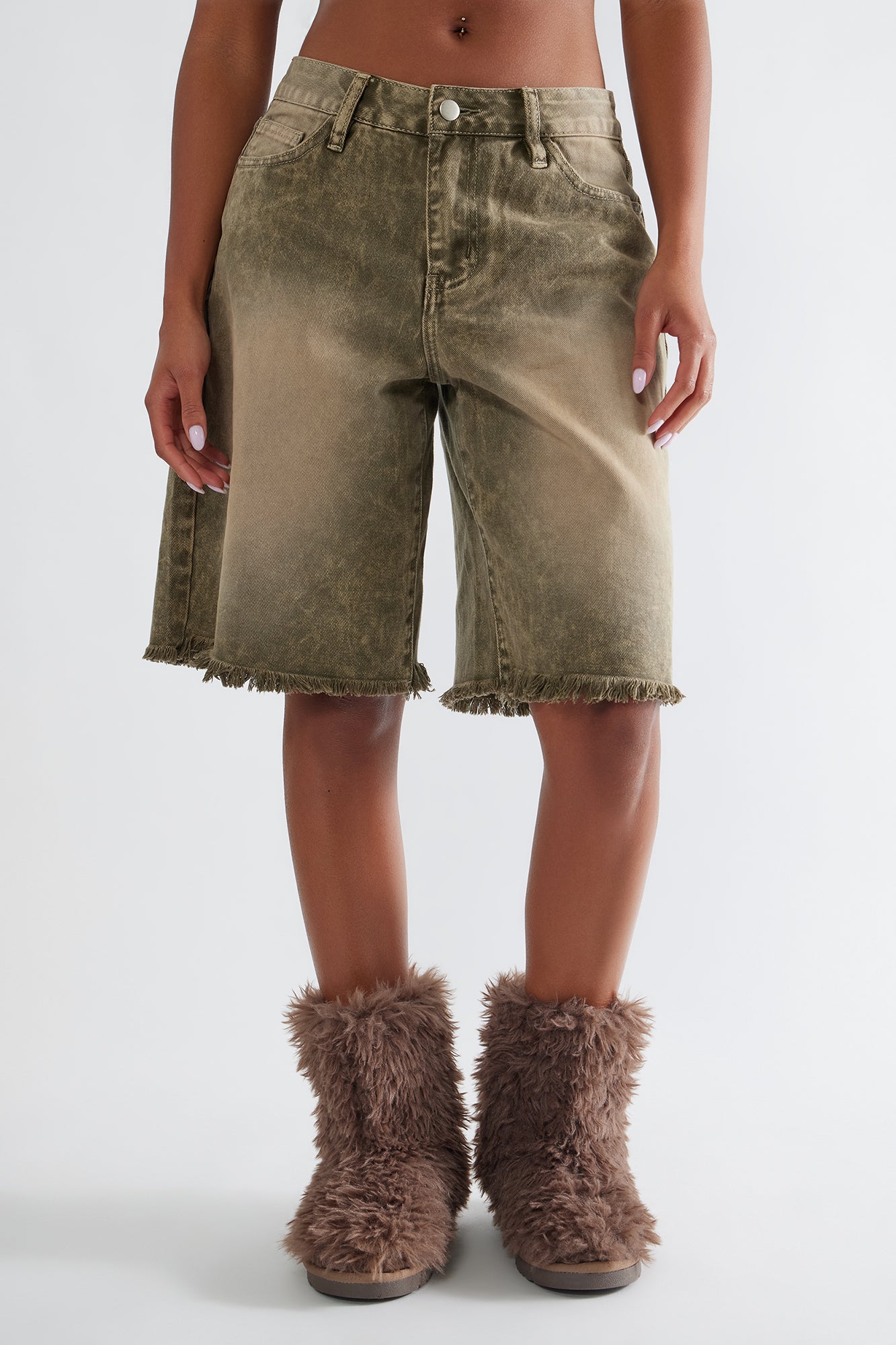Yetti Faux Fur Booties - Chocolate