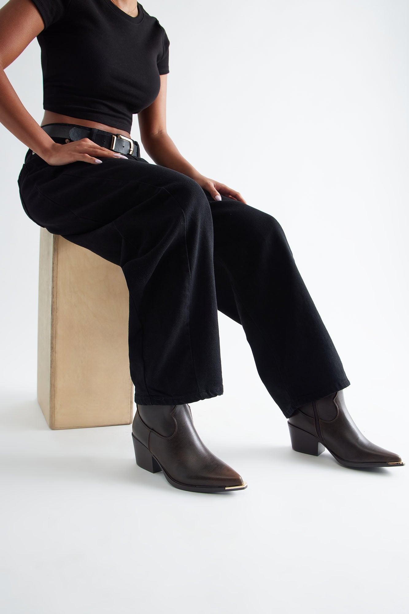 Everywhere Cowboy Booties - Brown