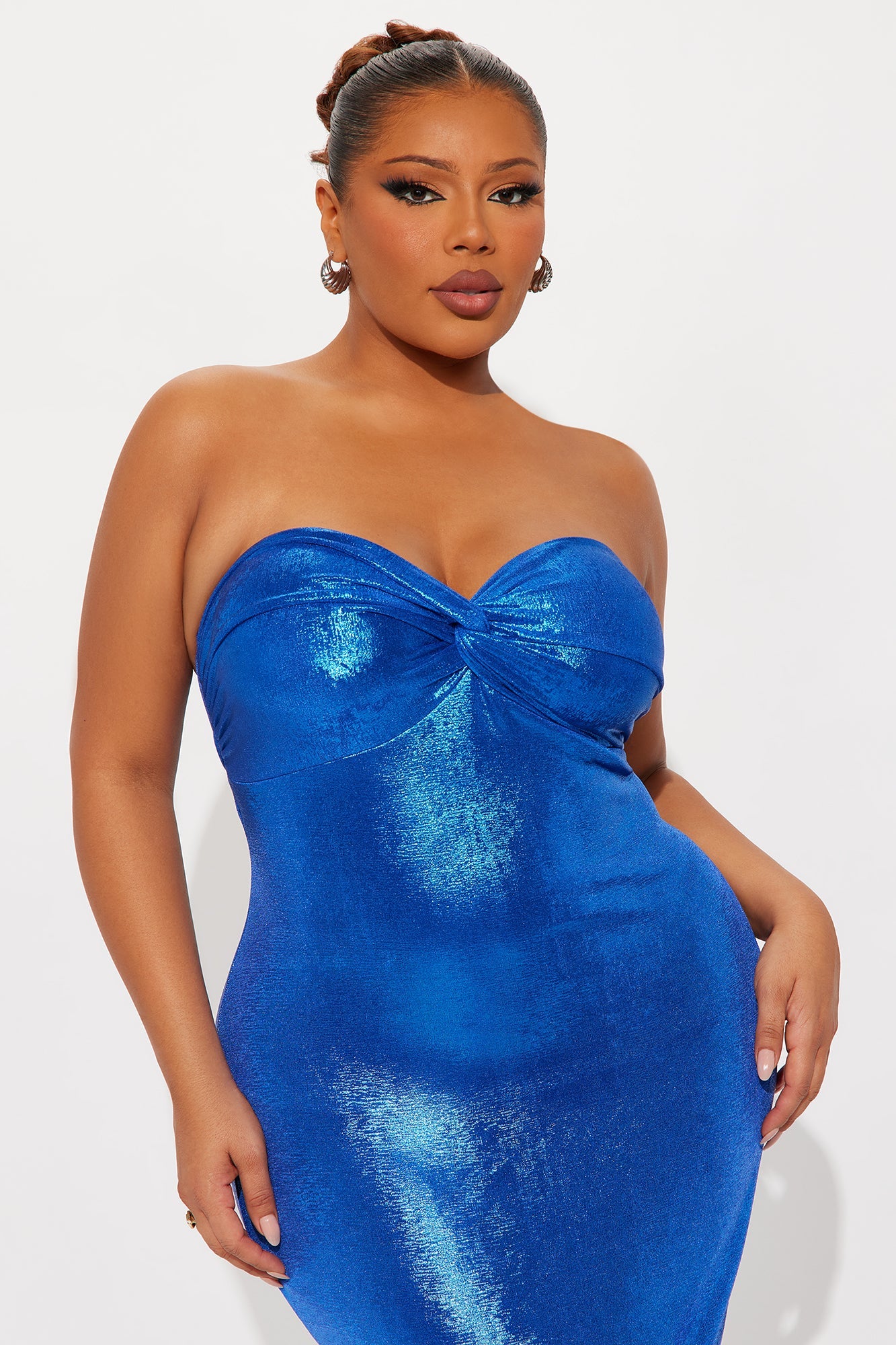 Soft Secrets Slinky Midi Dress - Royal
