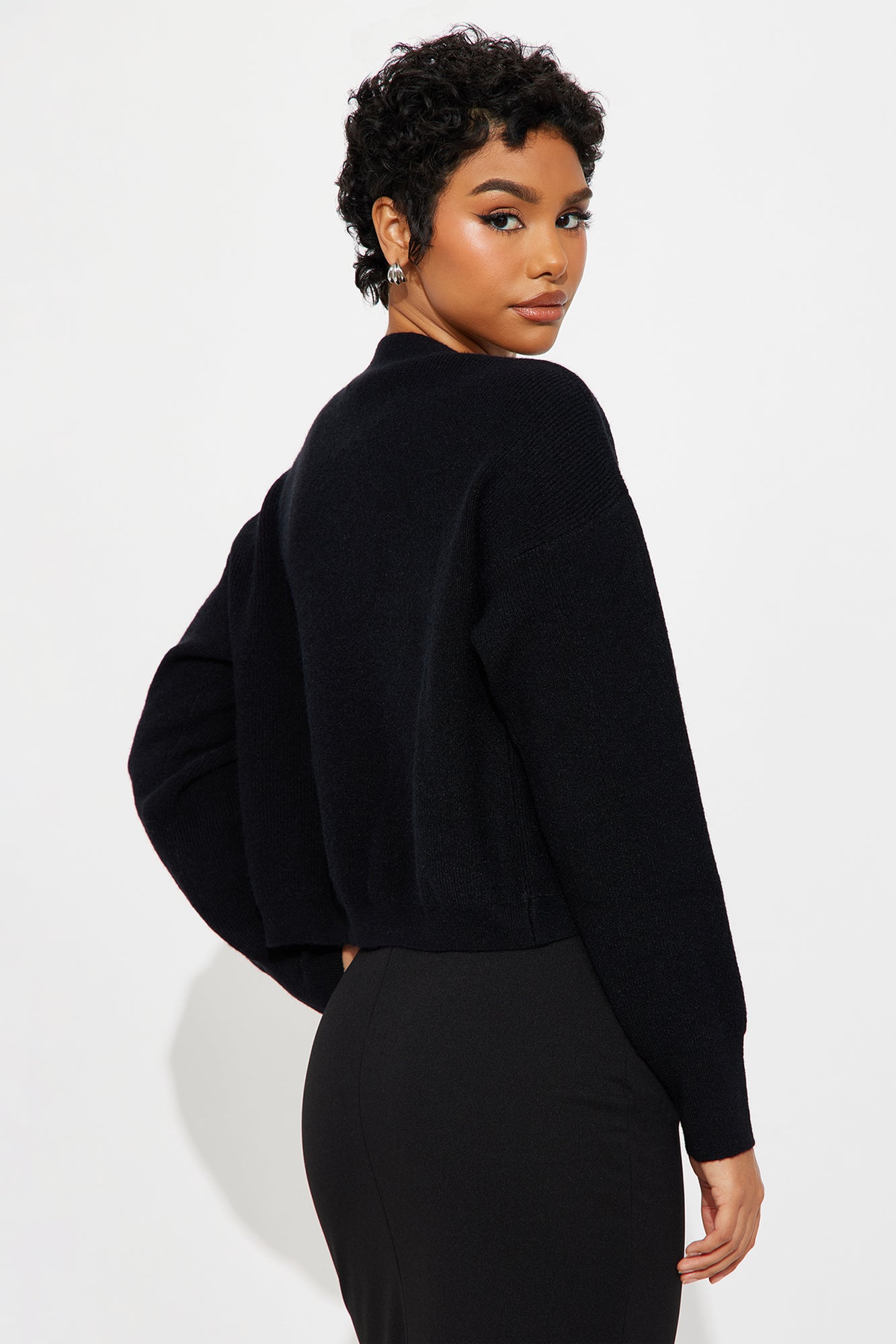 Ocean Breeze Shrug Sweater - Black