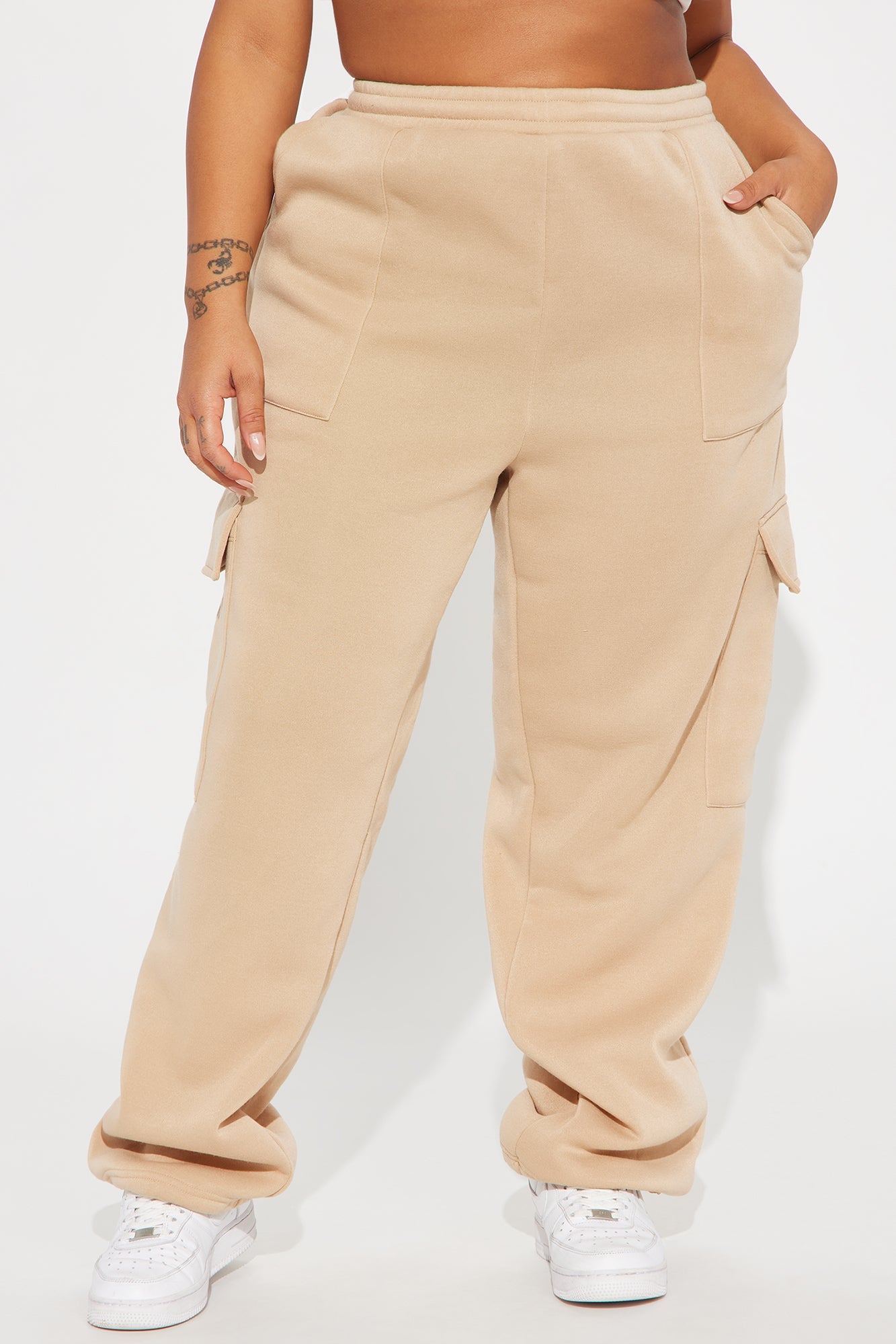 Tessa Fleece Lounge Jogger - Sand