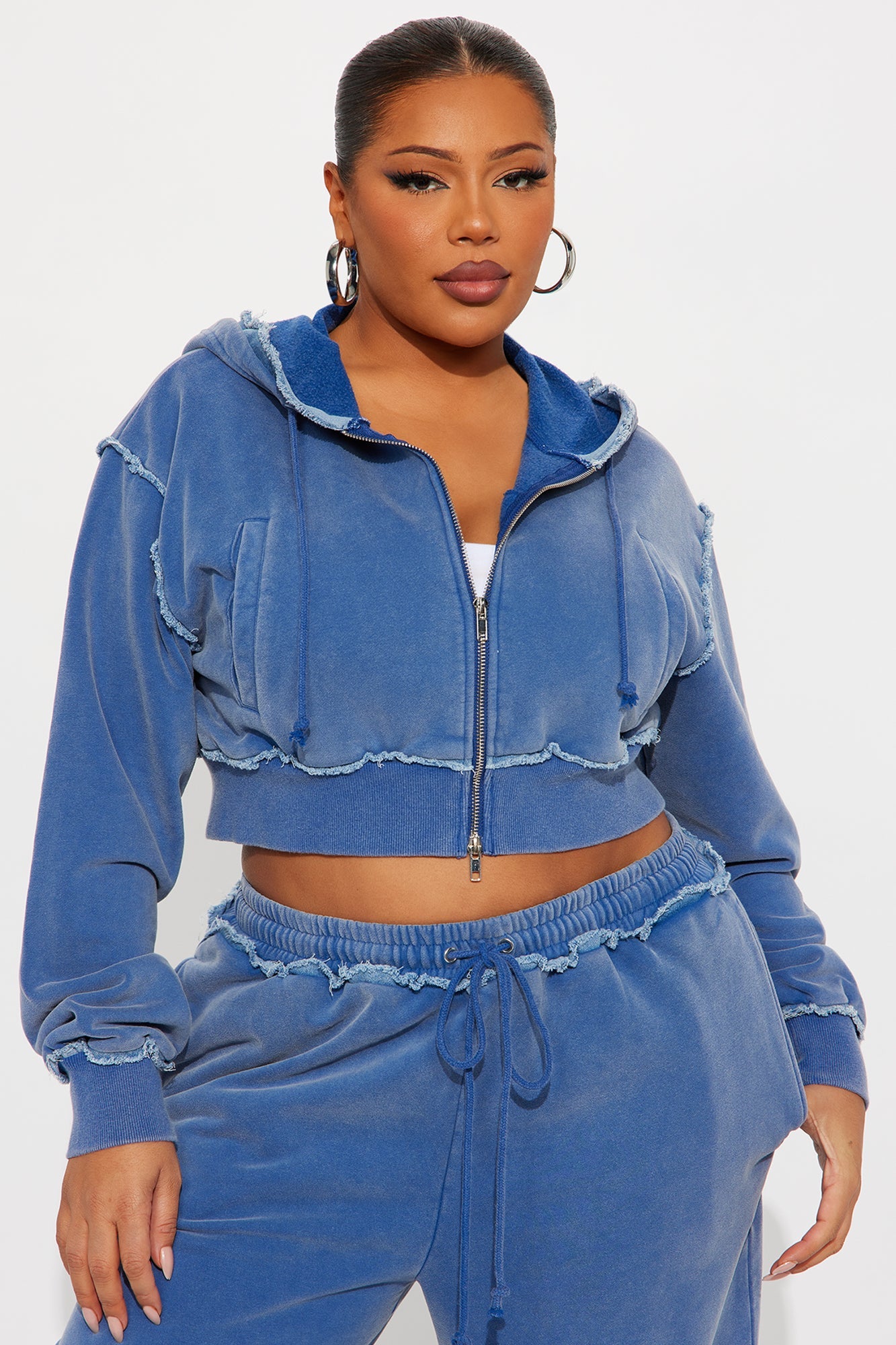 Your Favorite Fleece Low Rise Pant Set - Blue