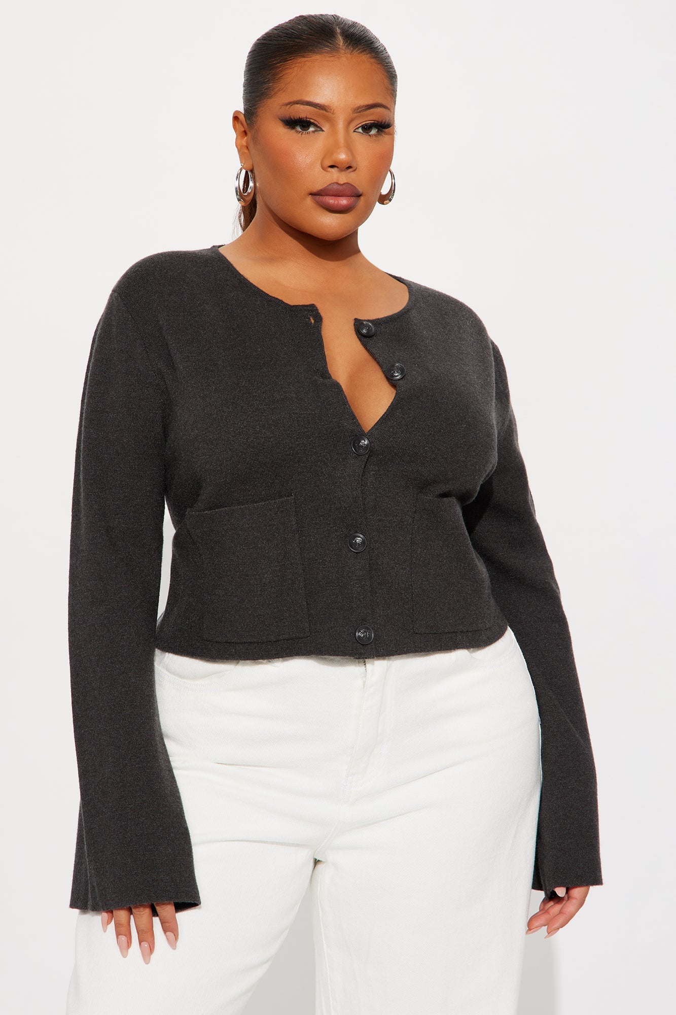 Sweet Talk Cardigan - Charcoal