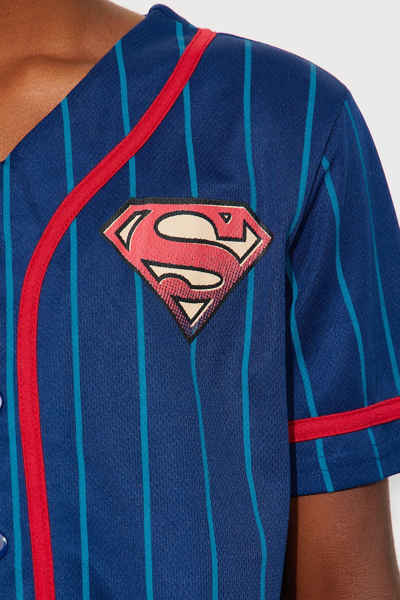 Mini Superman Baseball Jersey - Navy