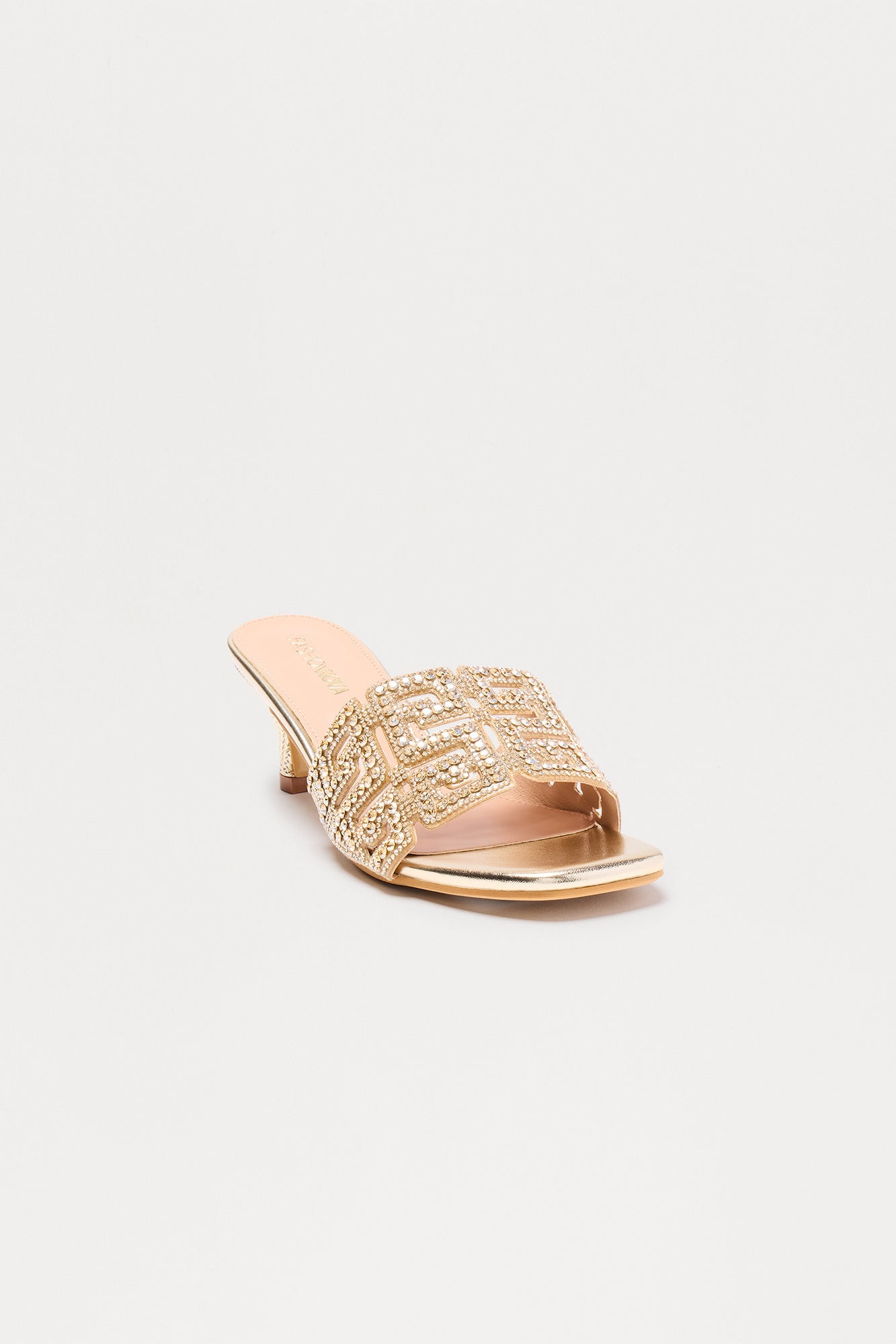 Twinkle Rhinestone Mules - Gold