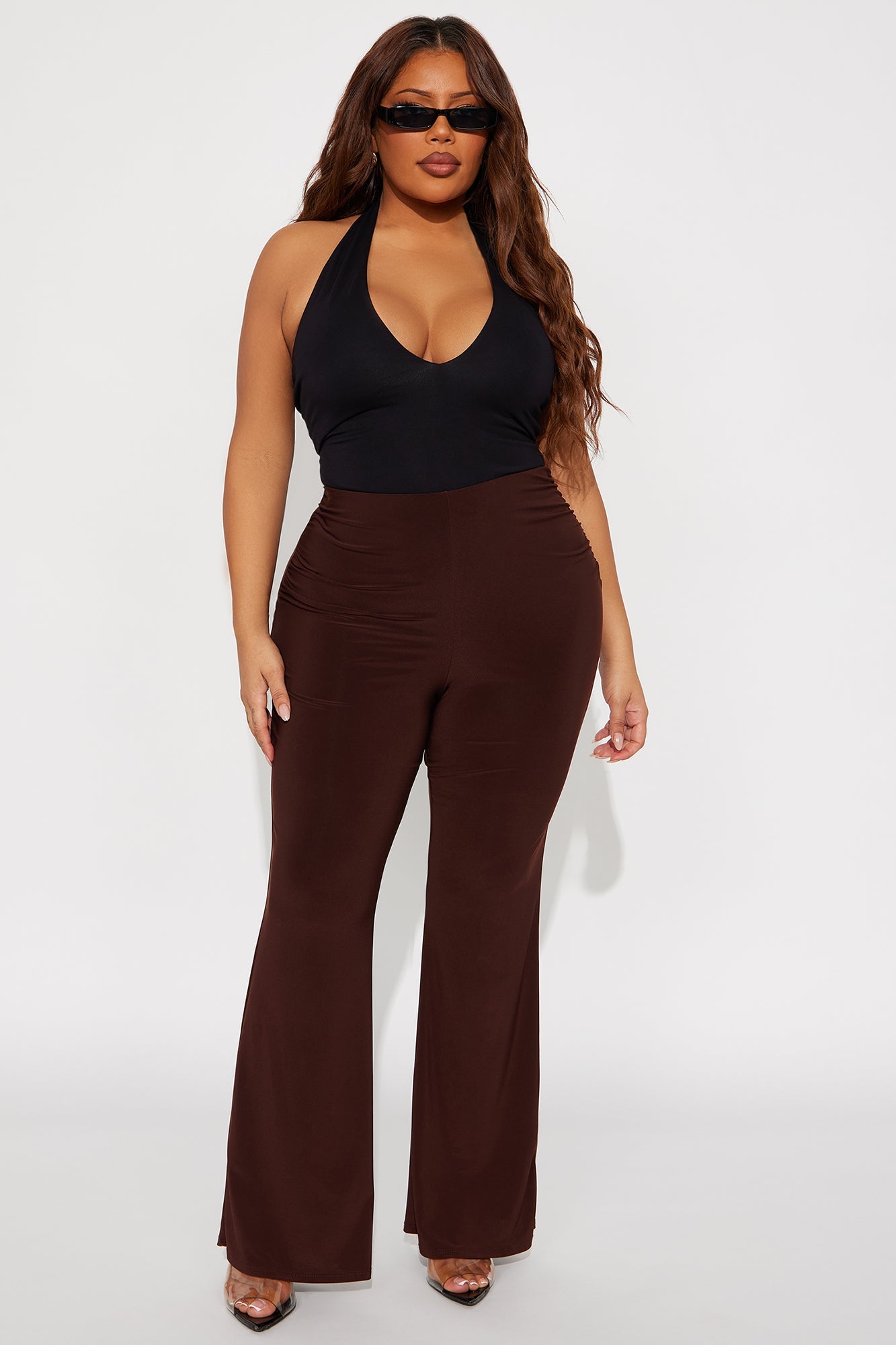 Waiting On You Flare Pant 32″ - Chocolate