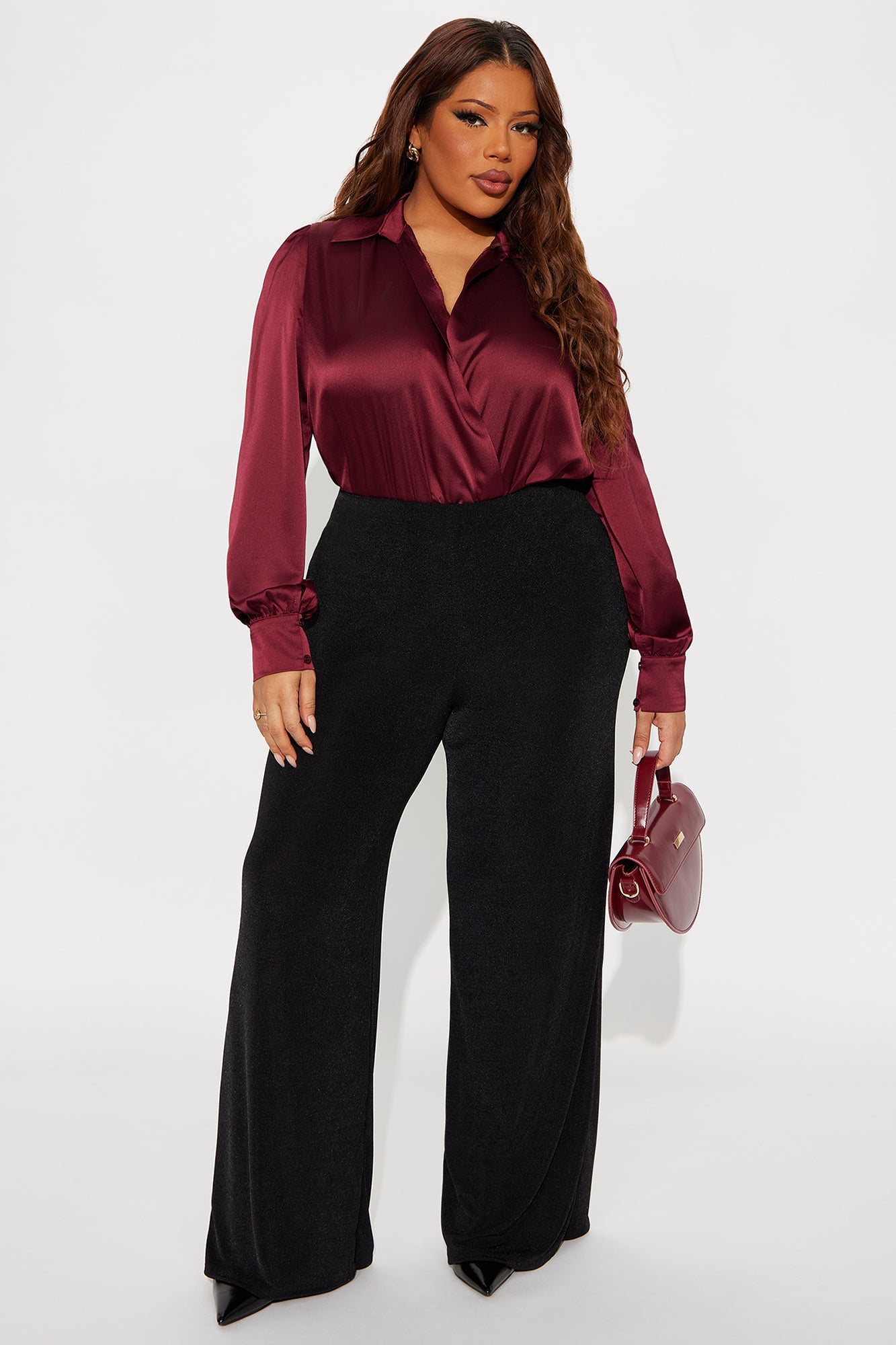 Not Your Average Slinky Wide Leg Pant 32″ - Black