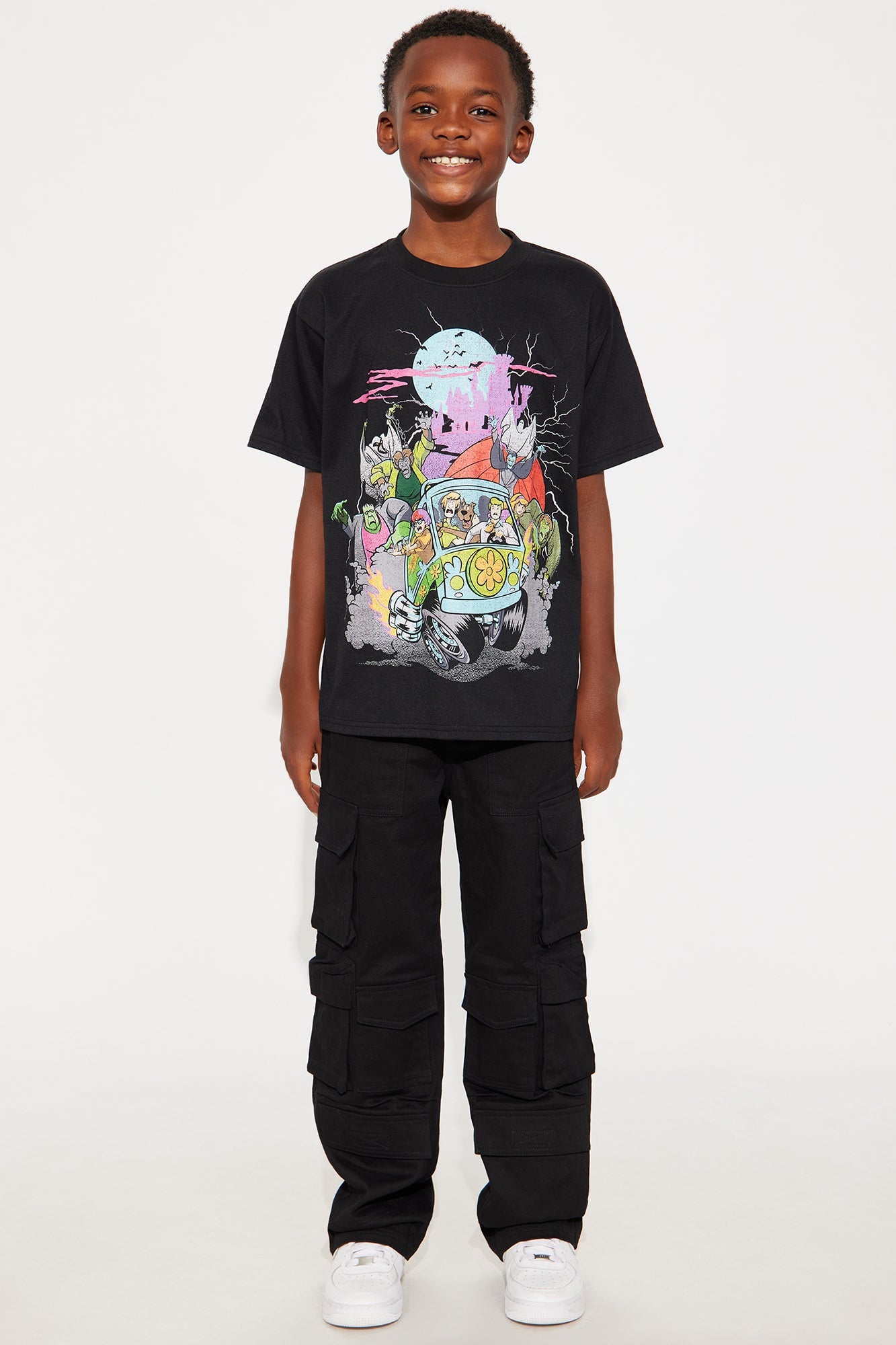 Mini Scooby Doo Gang And Ghouls Short Sleeve Tee - Black