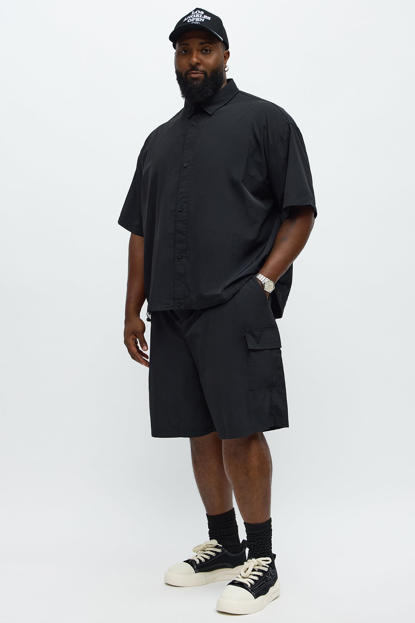 Super Baggy Philip Nylon Short - Black