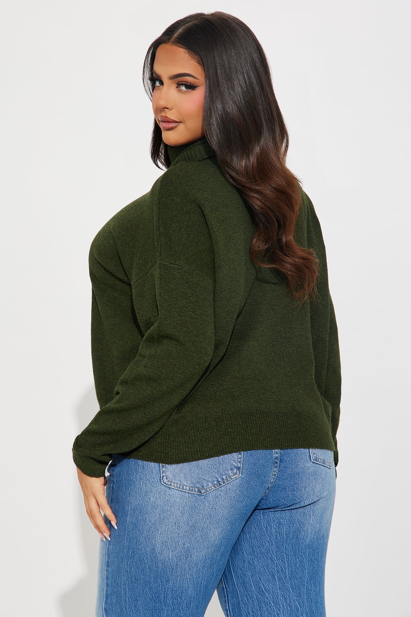 Snow Day Turtleneck Sweater - Olive