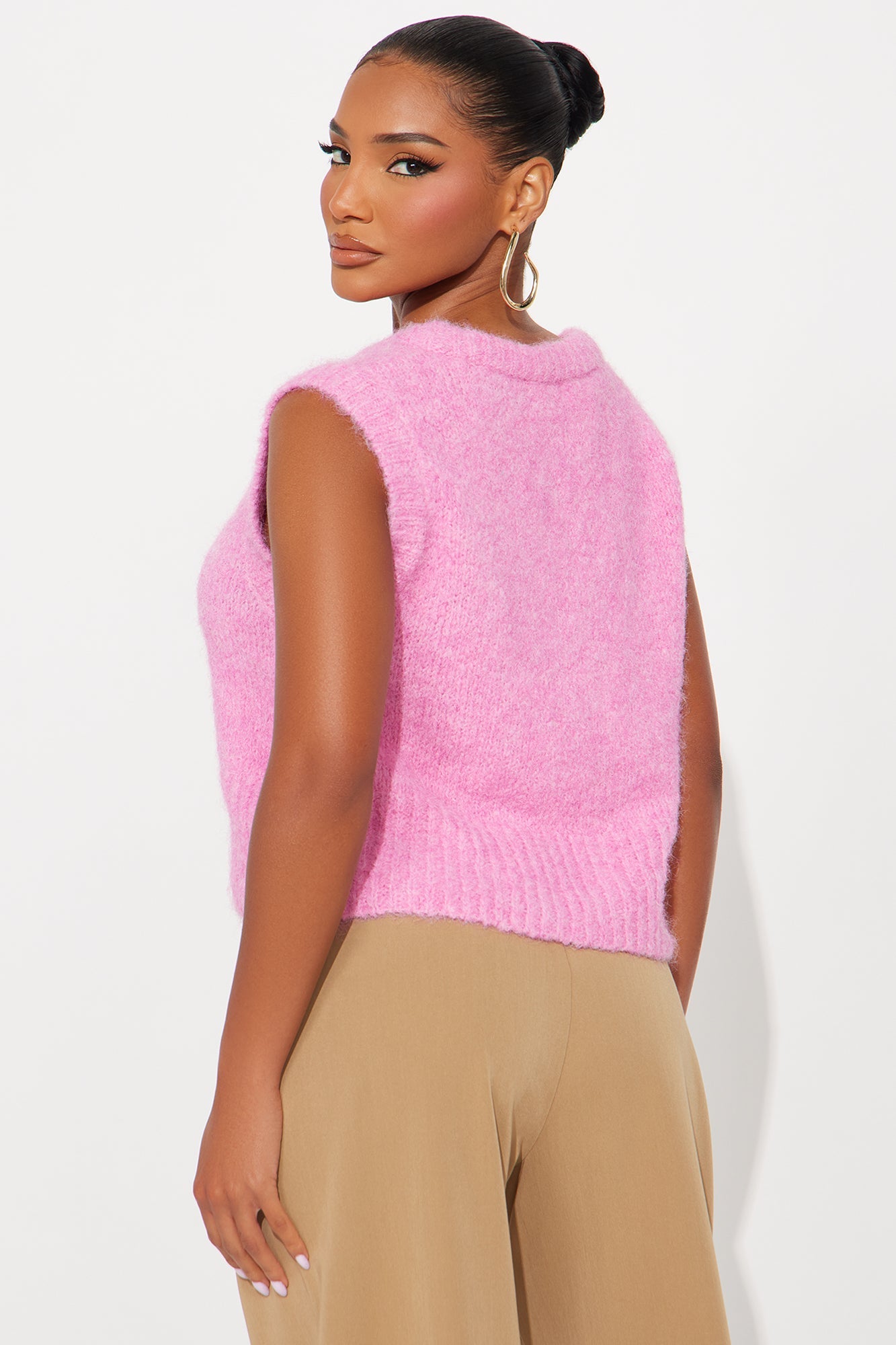 Well Behaved Fuzzy Sweater - Pink