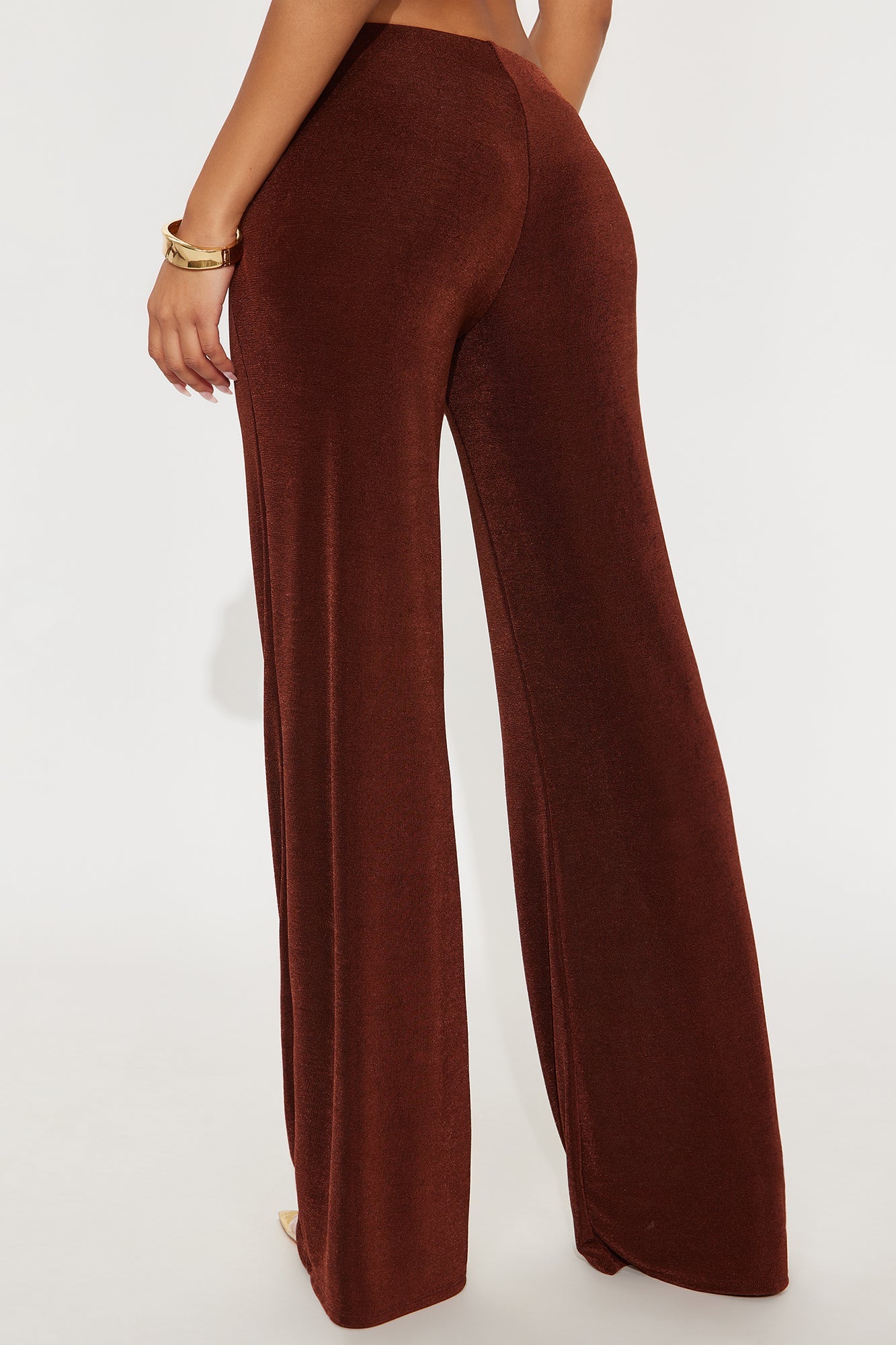 Not Your Average Slinky Wide Leg Pant 32″ - Chocolate