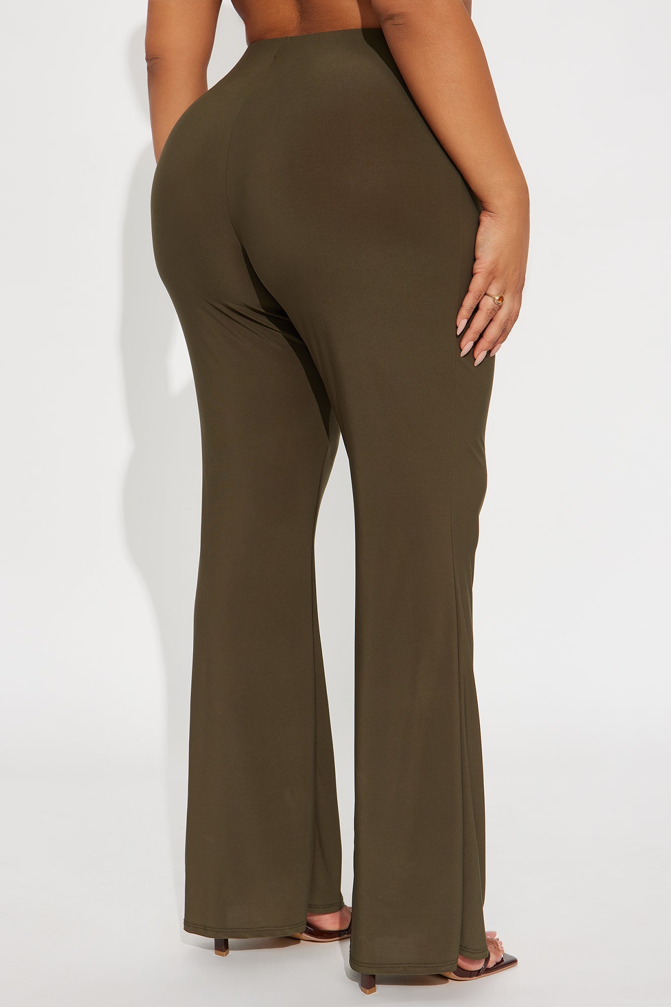 Waiting On You Flare Pant 32″ - Olive