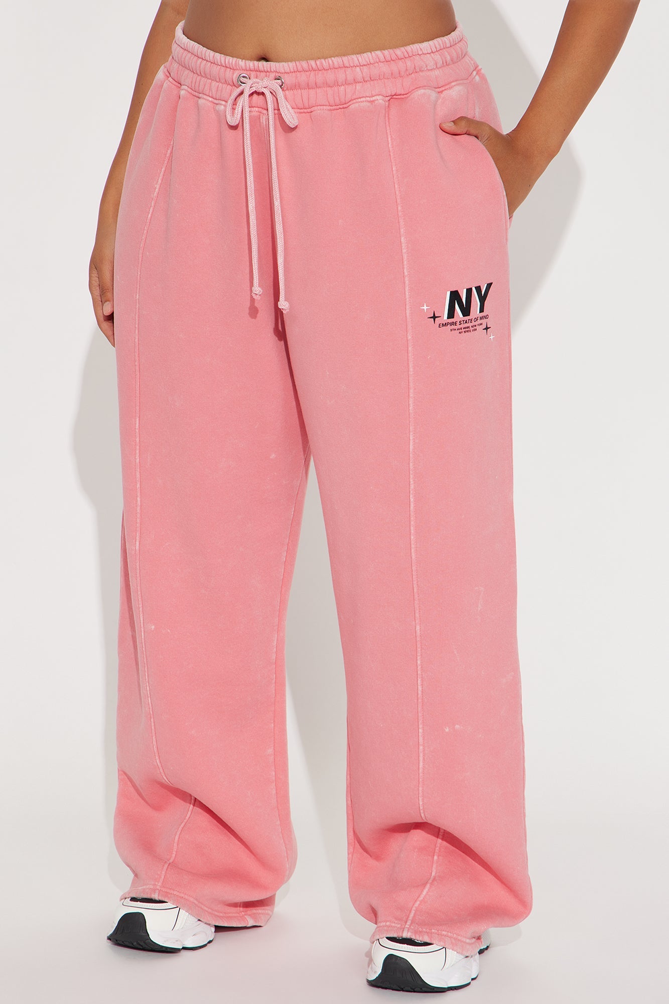 Meet In Manhattan Washed Pants - Pink