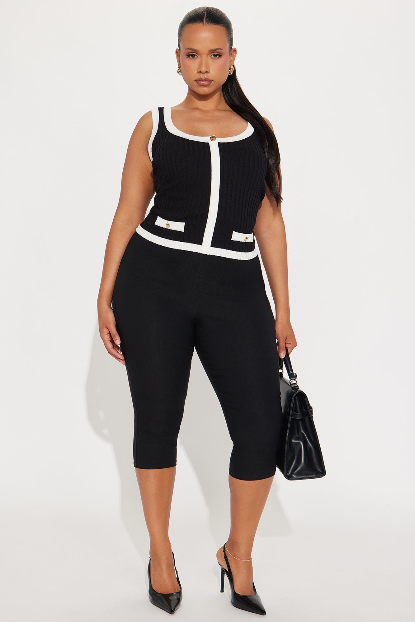 Been Thinking Hardware Tank Top - Black/White