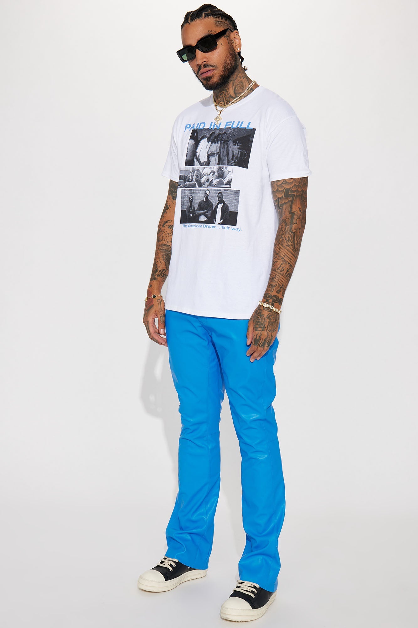 Paid In Full Panels Short Sleeve Tee - White