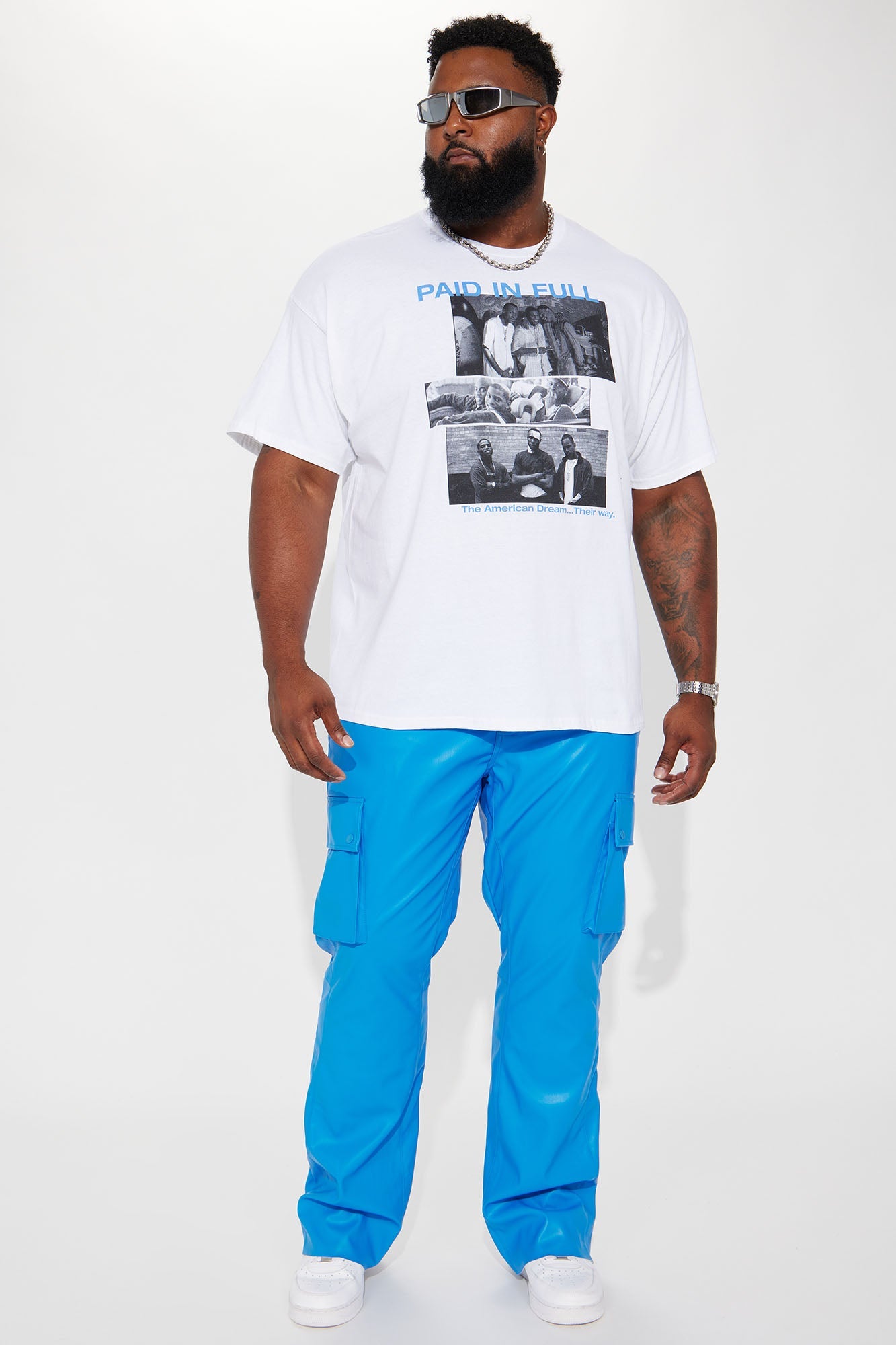 Paid In Full Panels Short Sleeve Tee - White