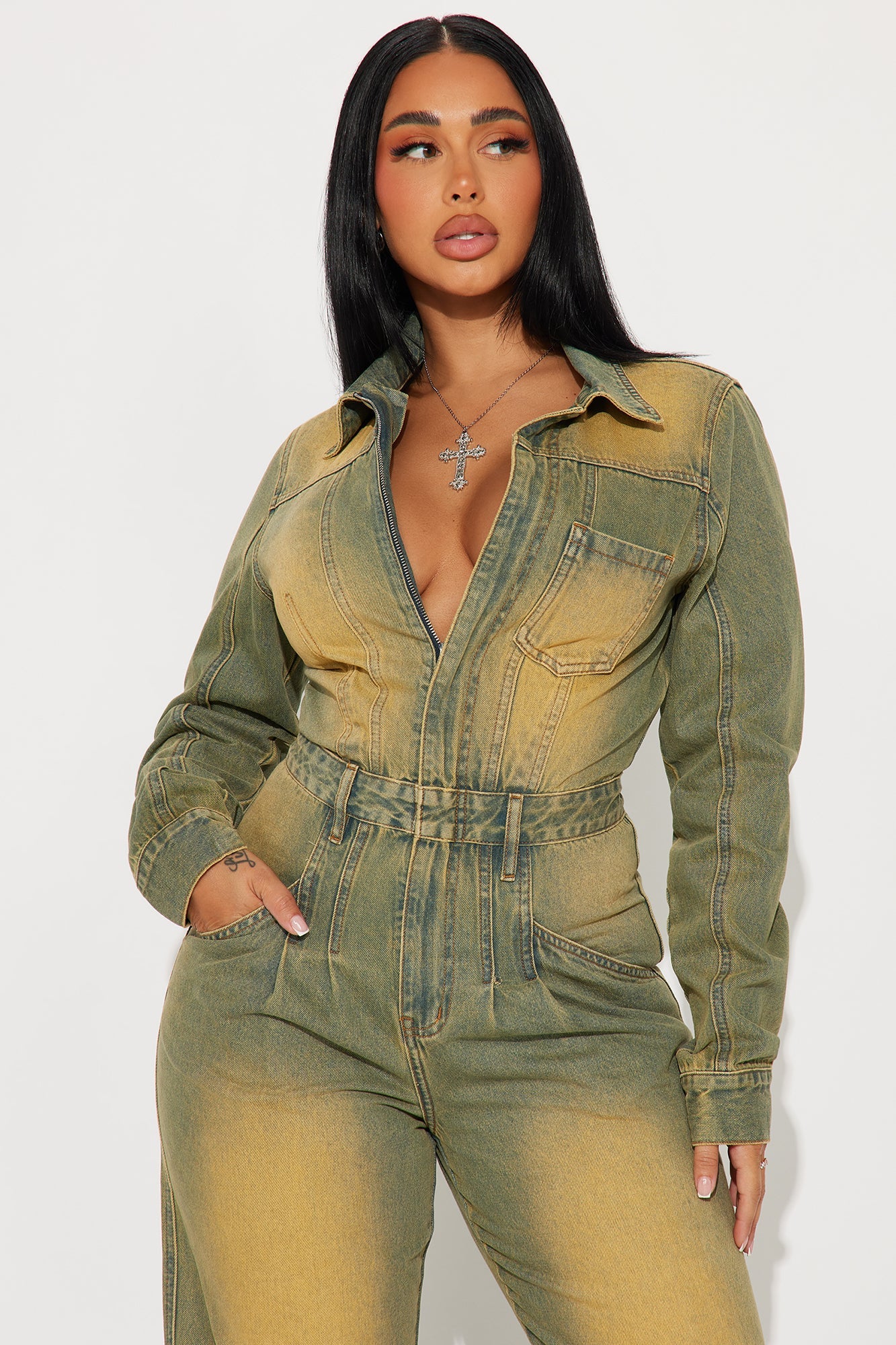 Treat You Well Denim Jumpsuit - Vintage Wash