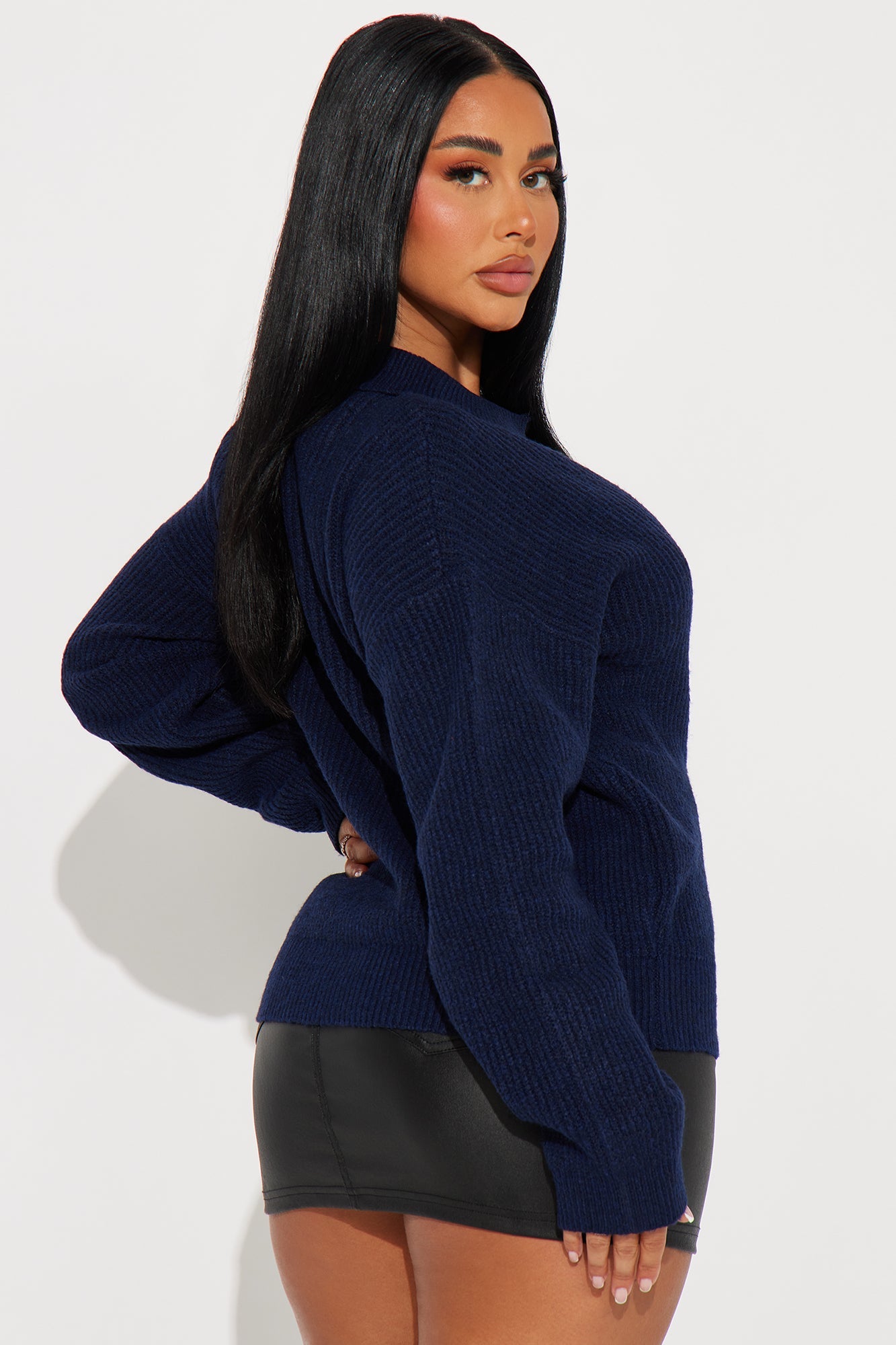 Ollie Polo Sweater - Navy