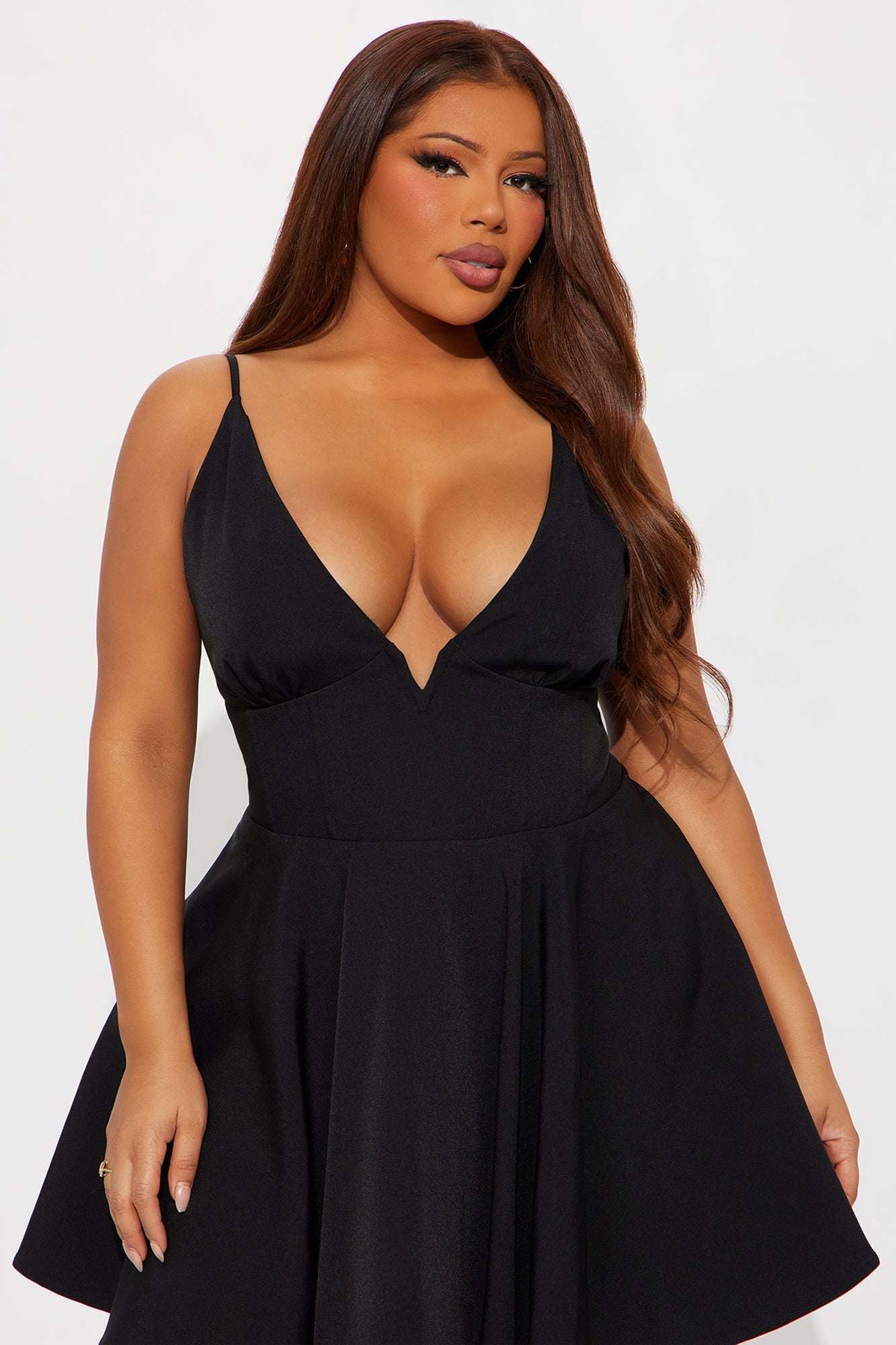 Astoria Corset Mini Dress - Black