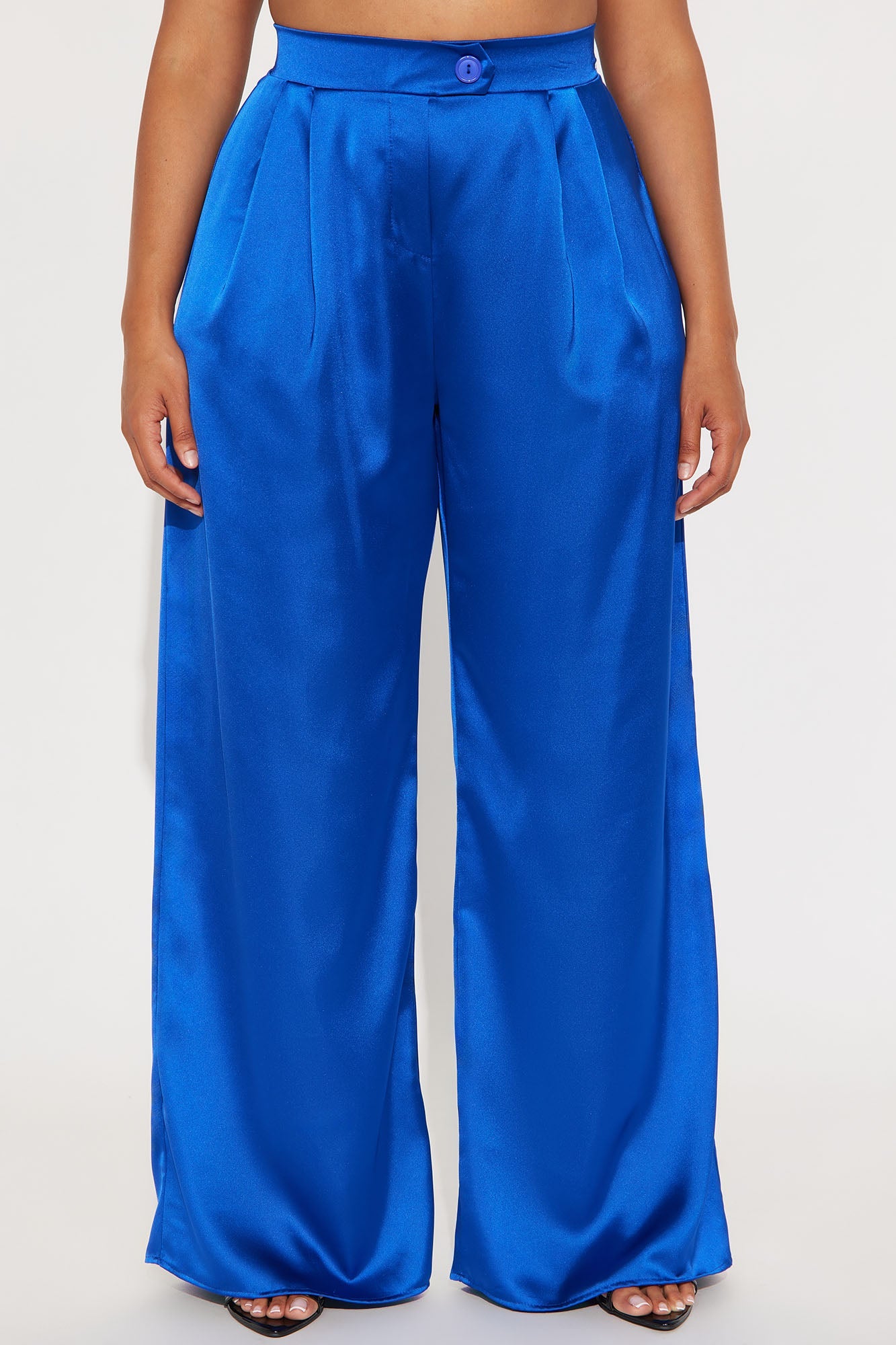 Tone It Down Satin Trouser - Royal