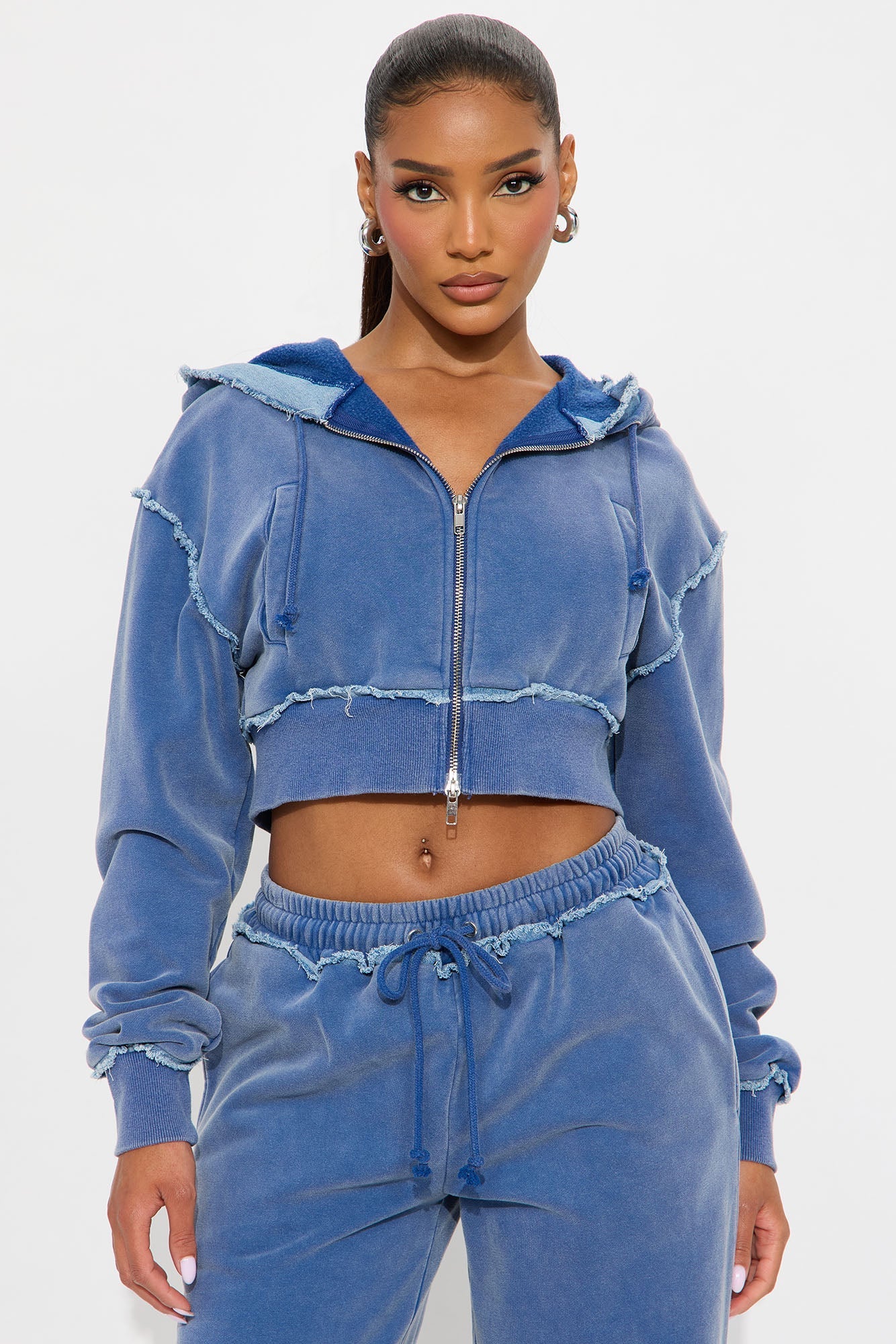 Your Favorite Fleece Low Rise Pant Set - Blue