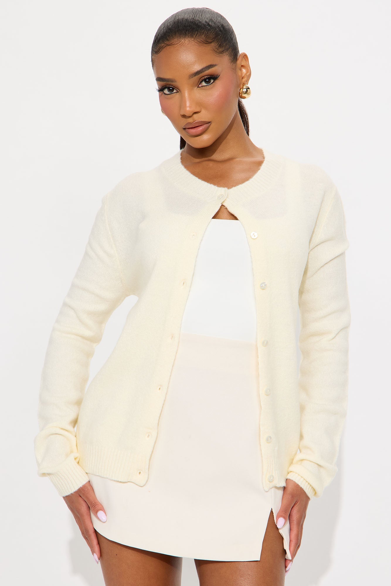 Comfort Club Cardigan - Cream