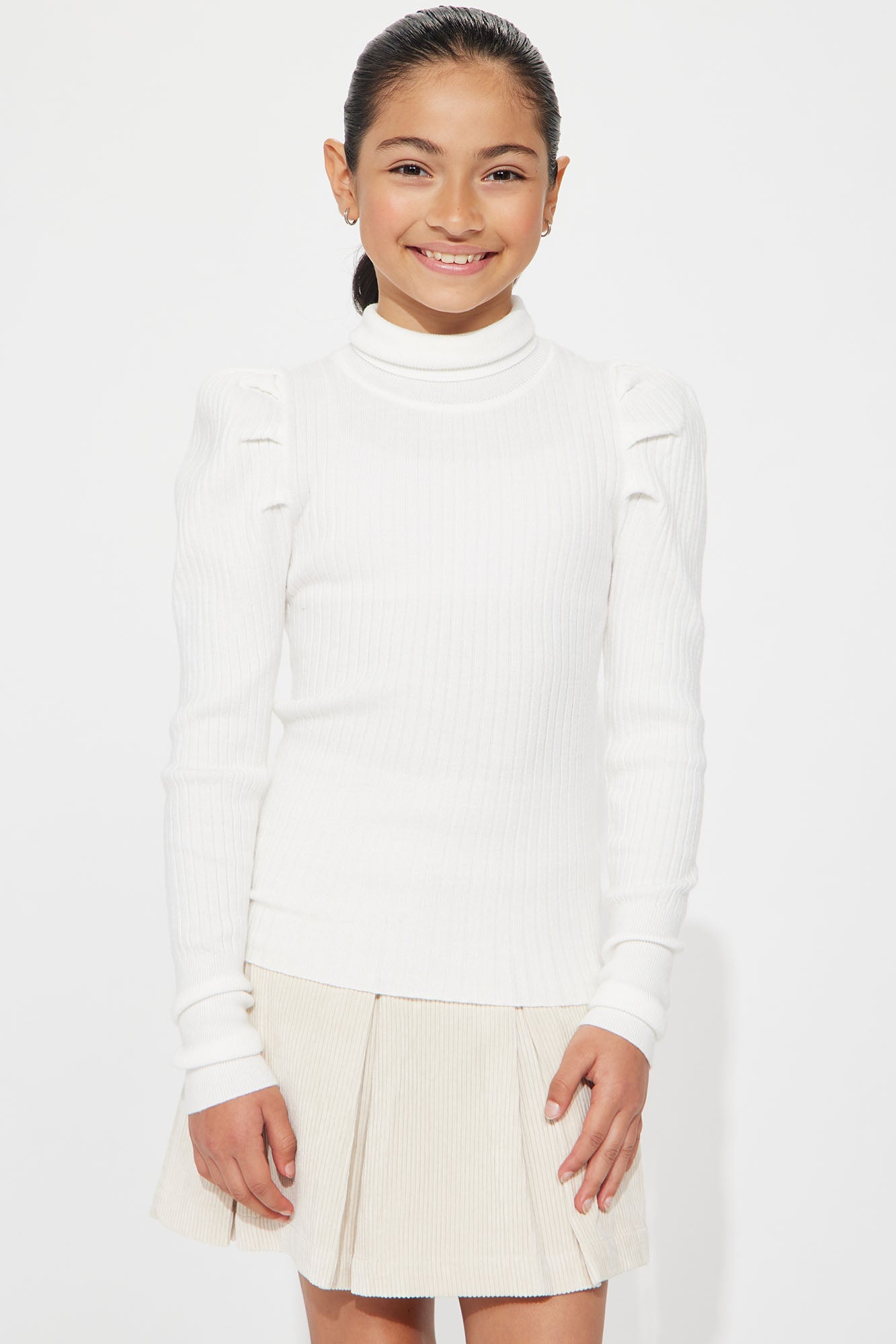 Mini Get On With It Turtleneck Sweater - Ivory