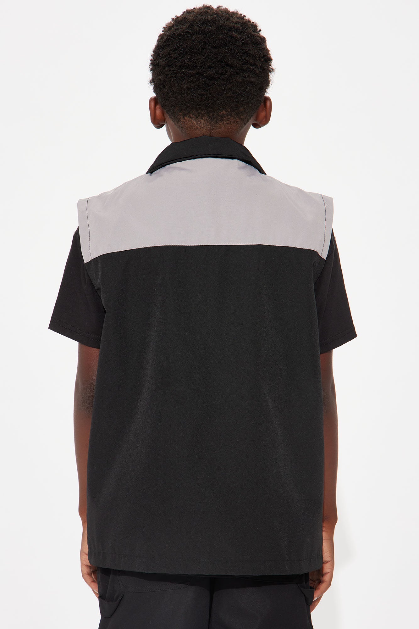 Mini Where I Belong Nylon Vest - Black/Grey
