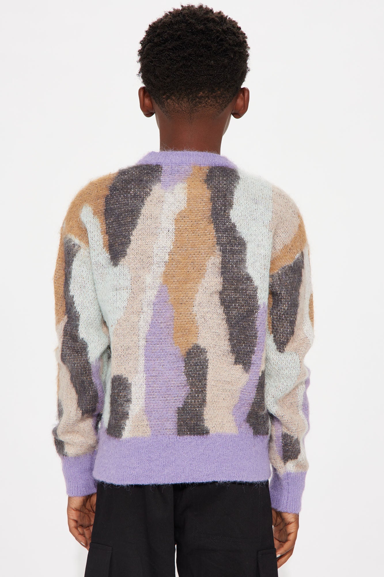 Mini Trust Me Crewneck Sweater - Lavender/combo