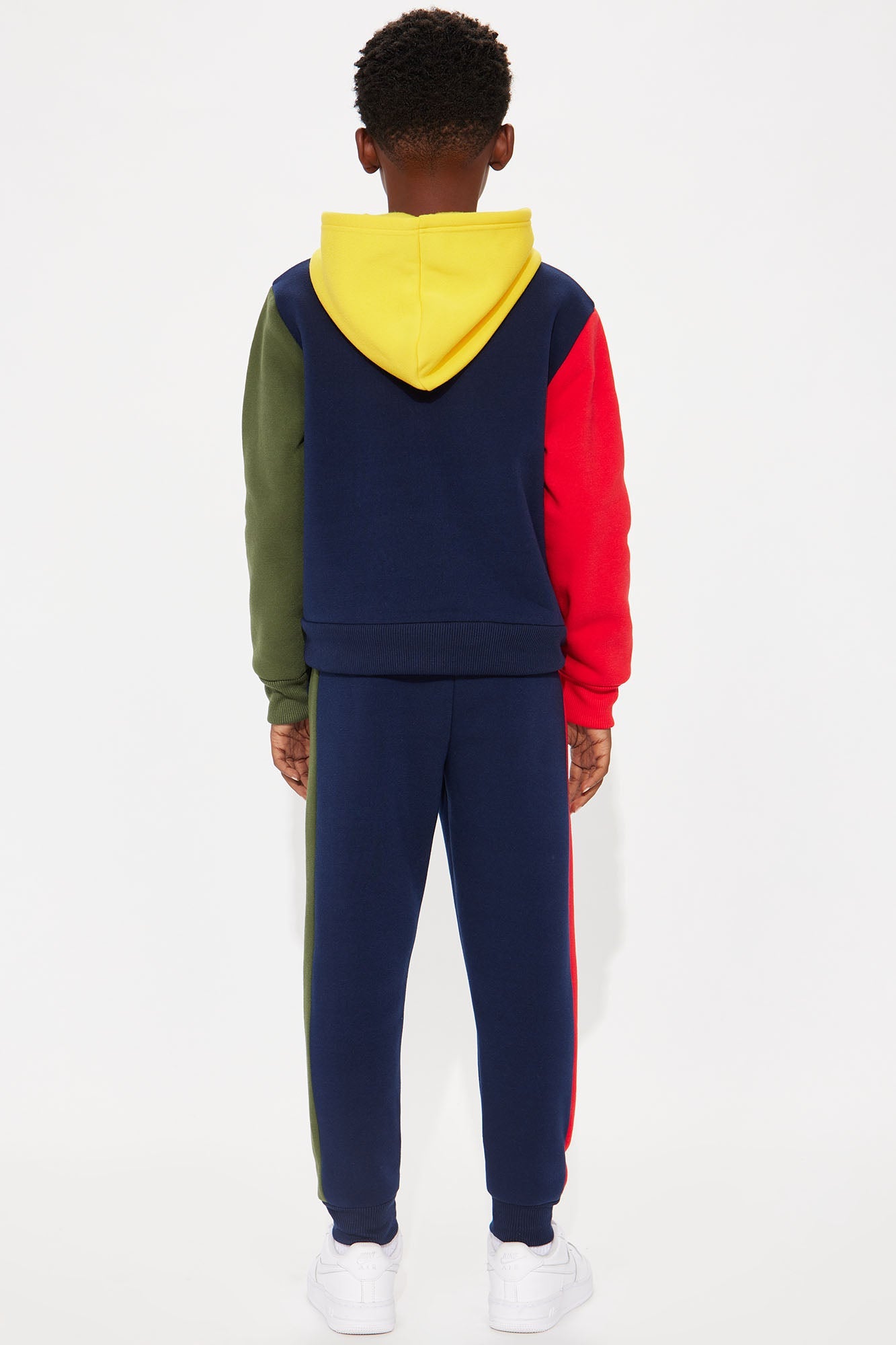 Mini King Lifestyle Colorblock Fleece Pant Set - Navy