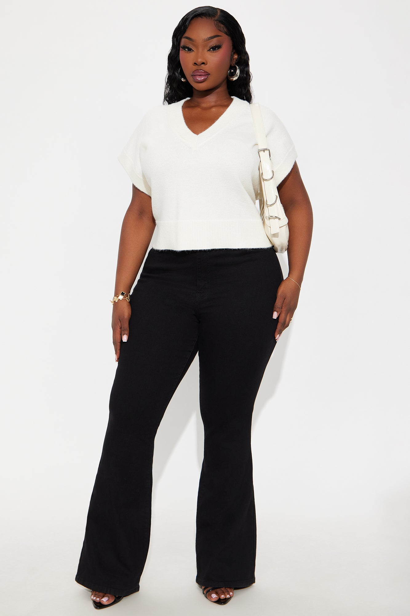 Cuddle Me V Neck Sweater - Cream