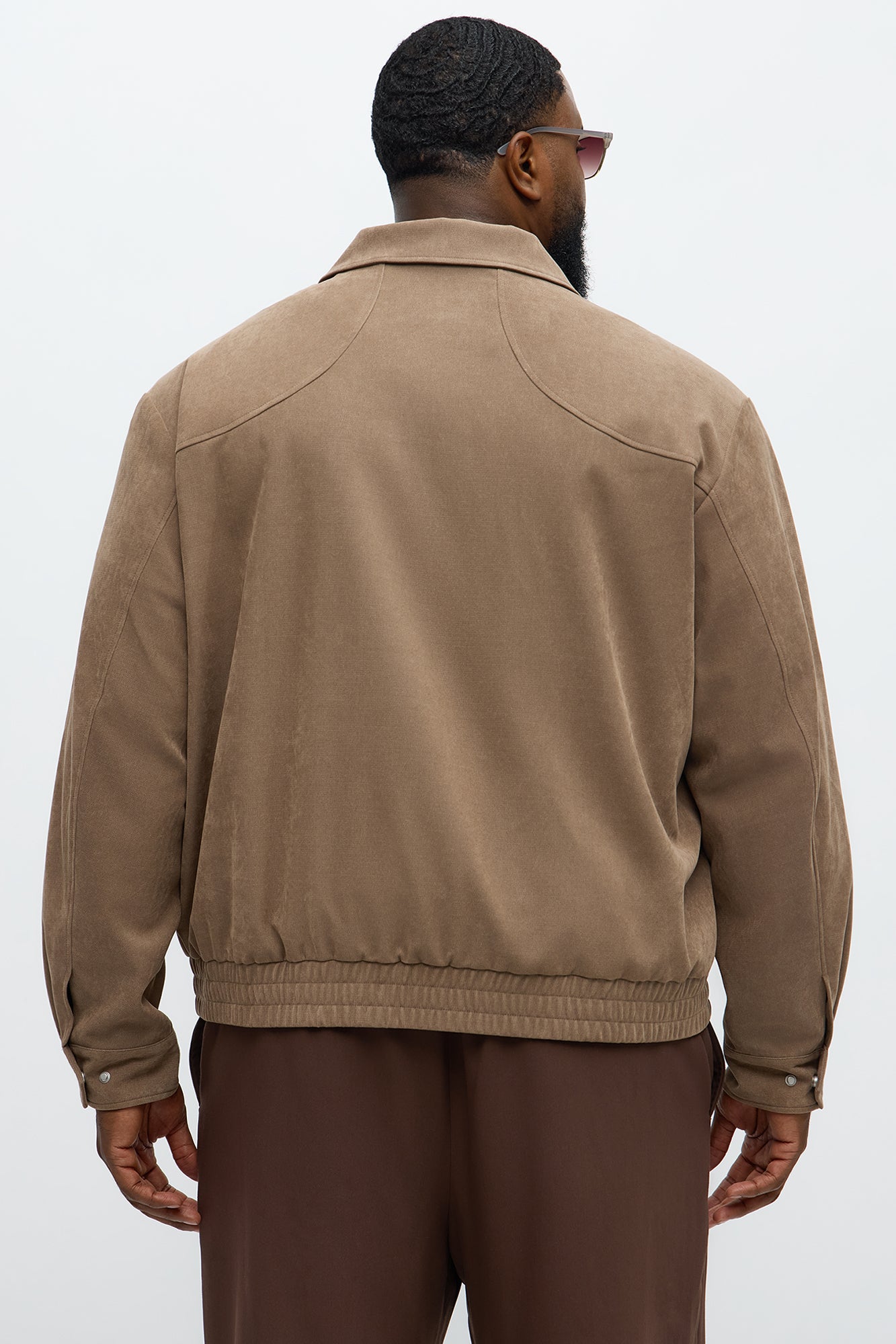 Side Street Paneled Bomber Jacket - Brown