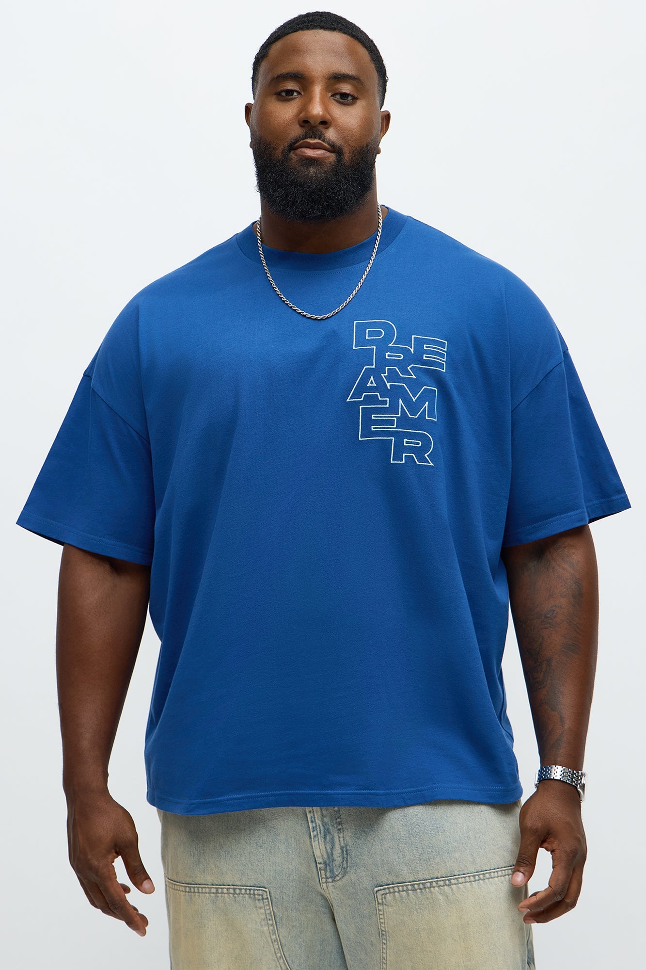 Relaxed Fit Dreamer Tshirt - Blue