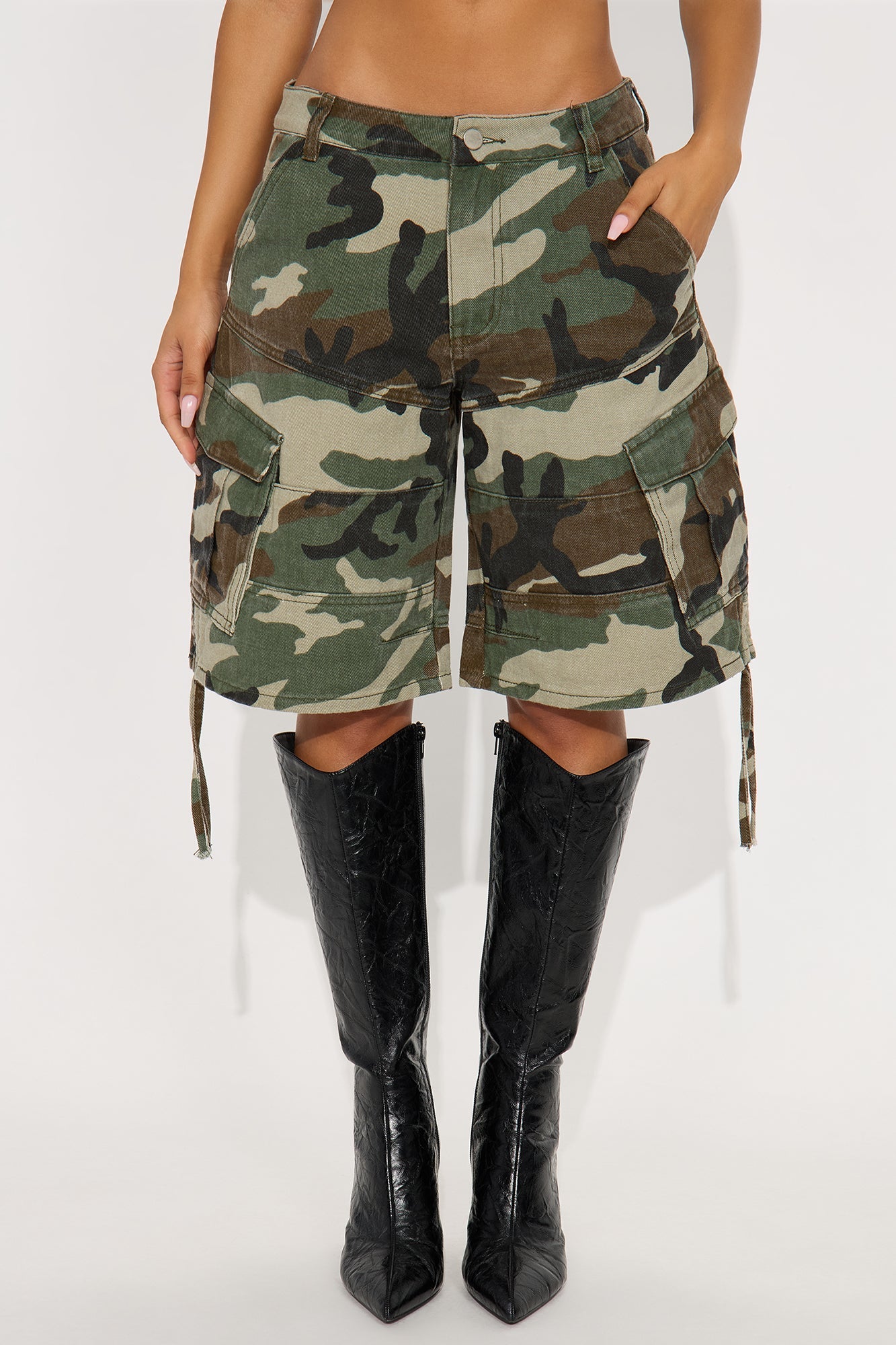 Pick Your Battles Camo Cargo Jorts - Camouflage