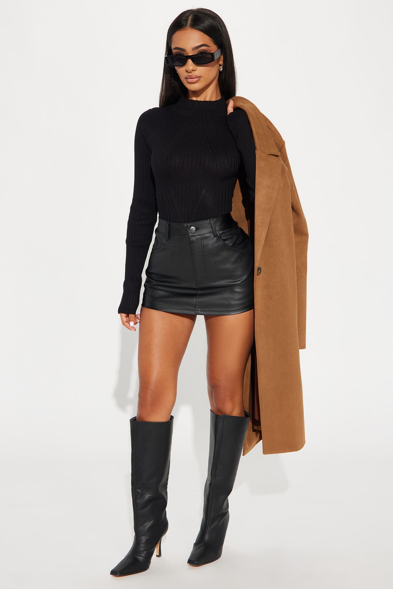 Marenna Sweater Bodysuit - Black