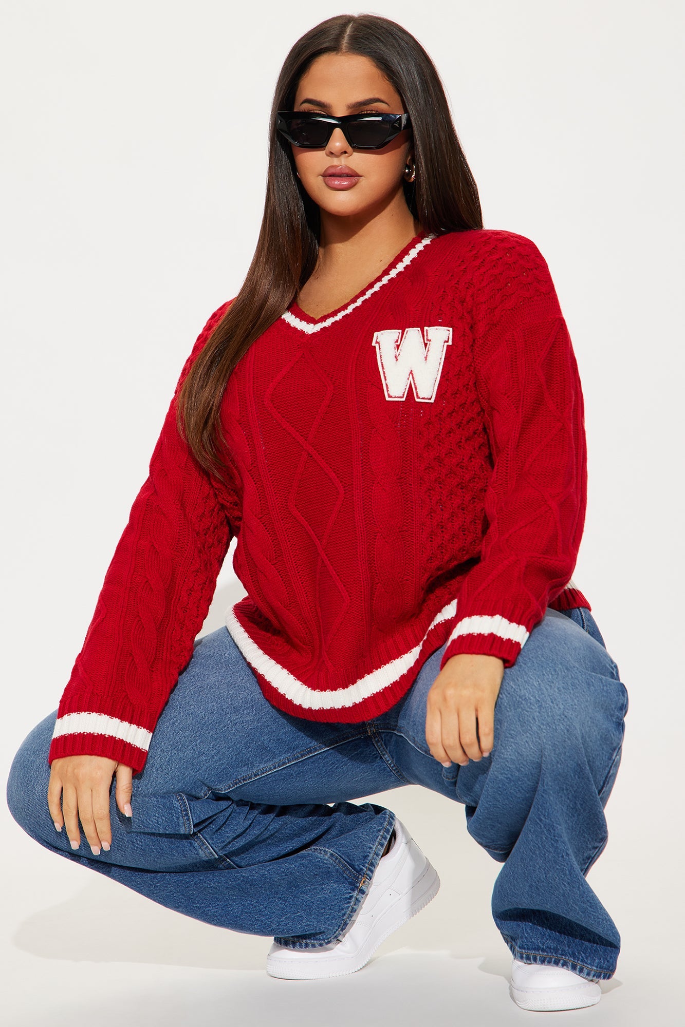 Winning Team Varsity Sweater - Red/combo