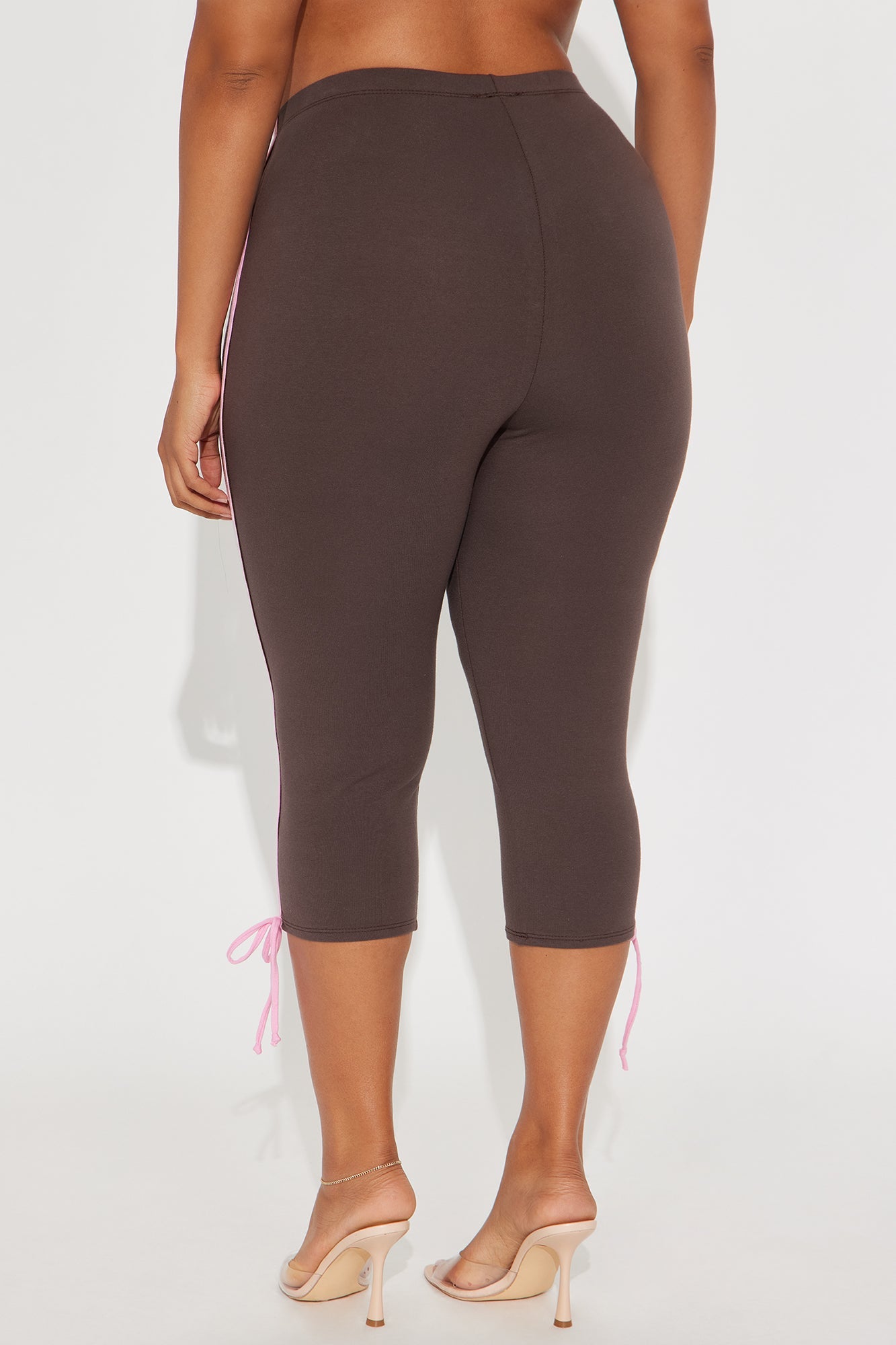 Lana Striped Capri Legging - Brown/combo