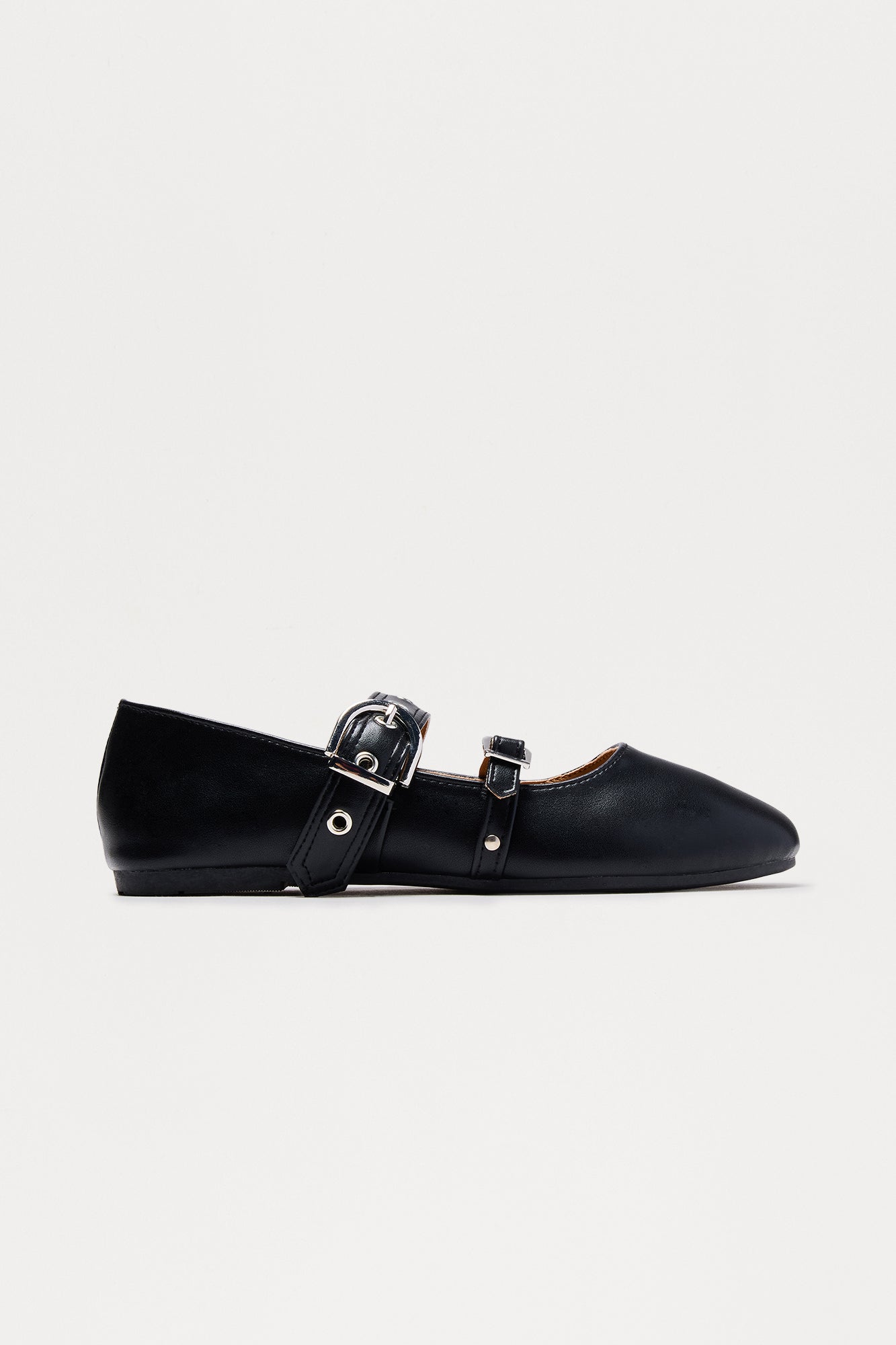 Mini Listen Closely Strappy Flats - Black