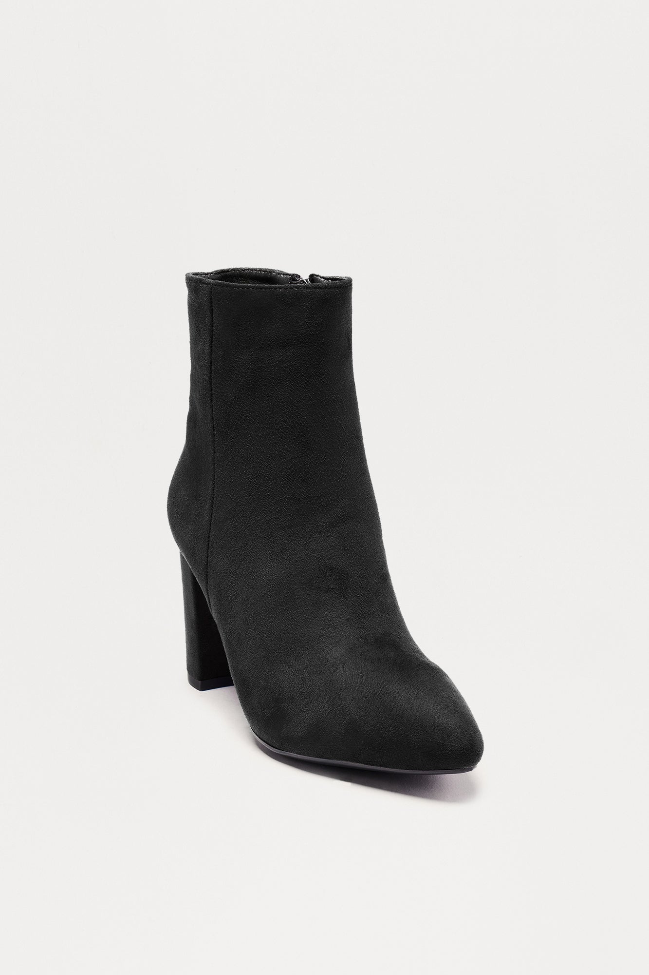 Park Faux Suede Booties - Black