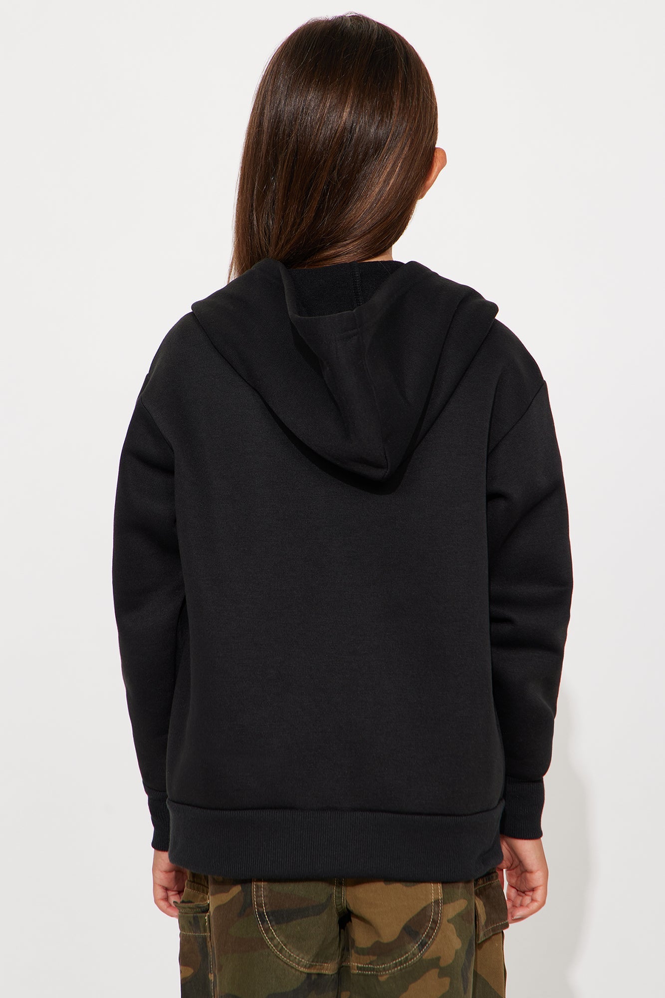 Mini Bianca Ombre Butterfly Full Zip Hoodie - Black