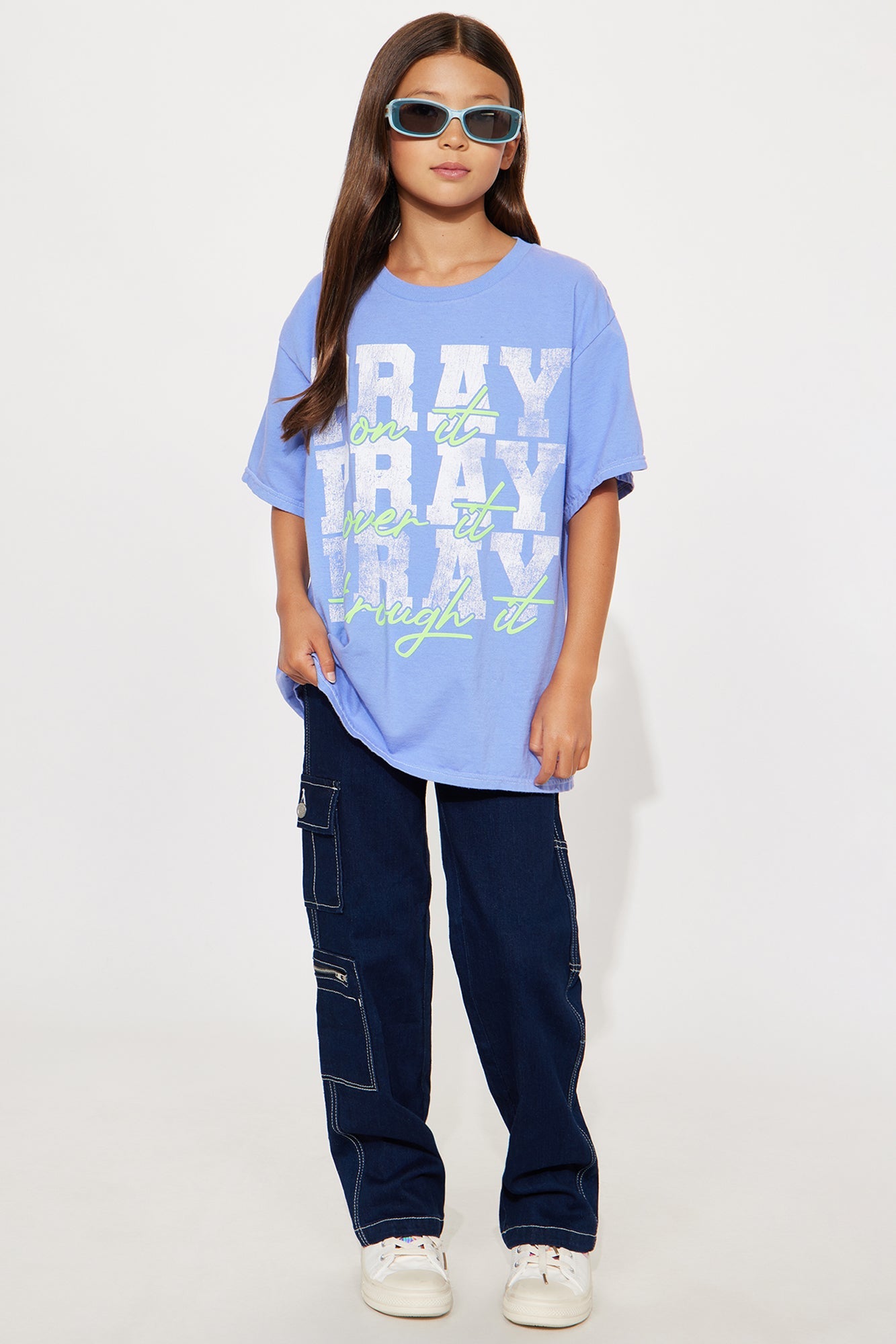 Mini Pray On It Tee - Violet