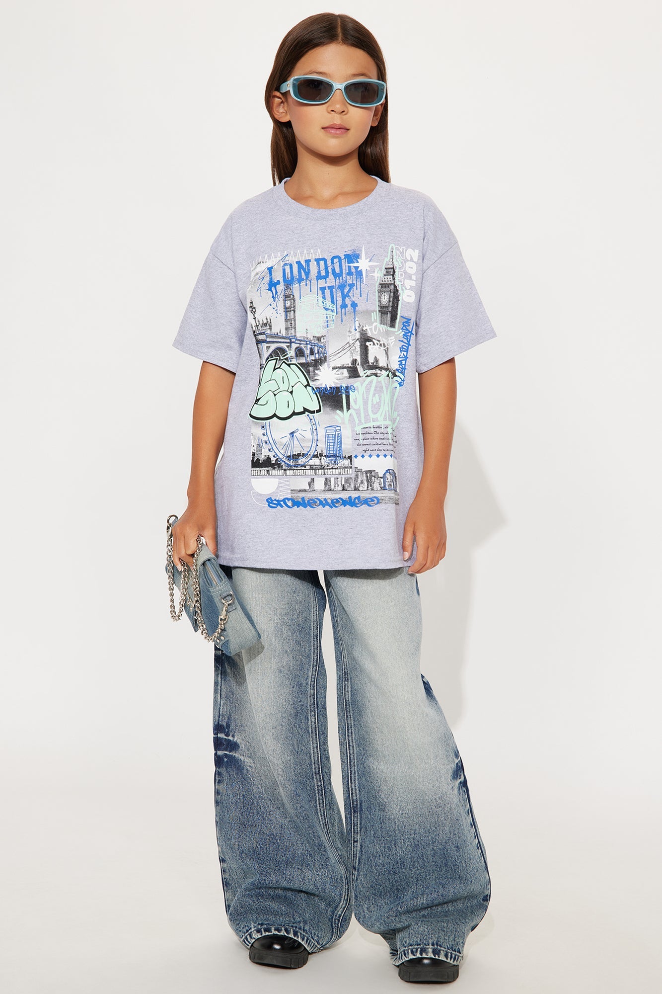 Mini Life In London Graphic Tee - Grey