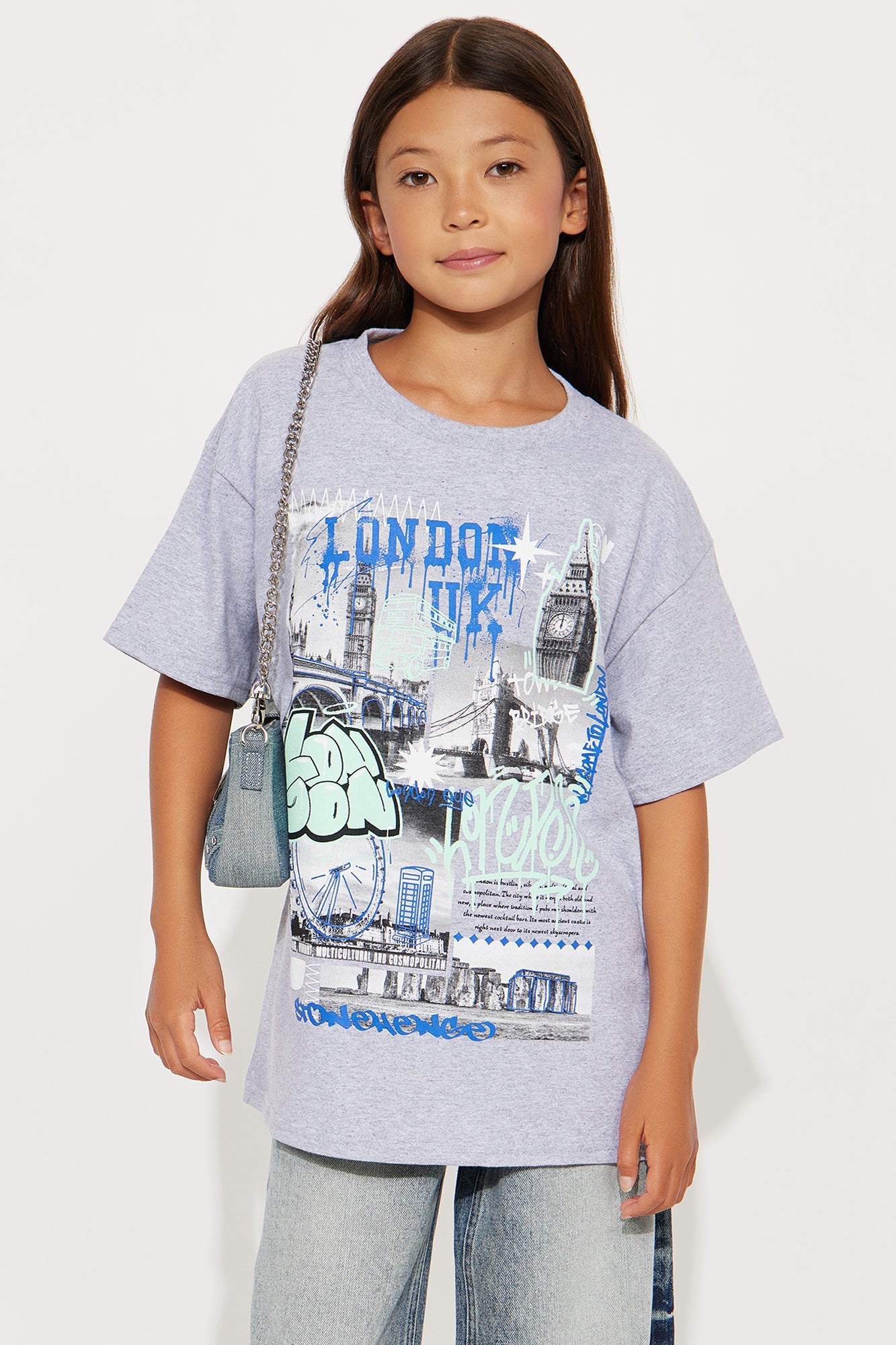 Mini Life In London Graphic Tee - Grey