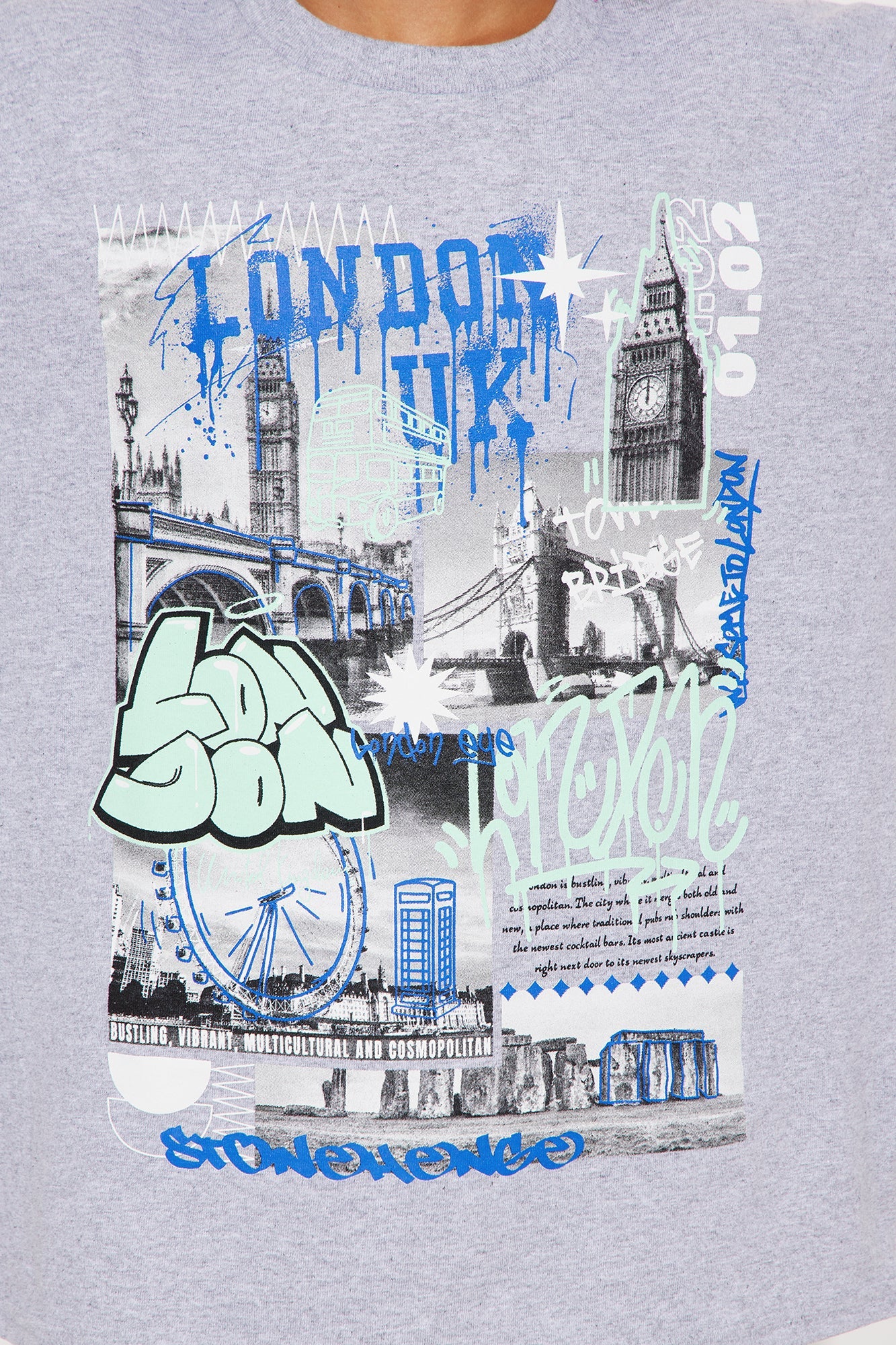 Mini Life In London Graphic Tee - Grey