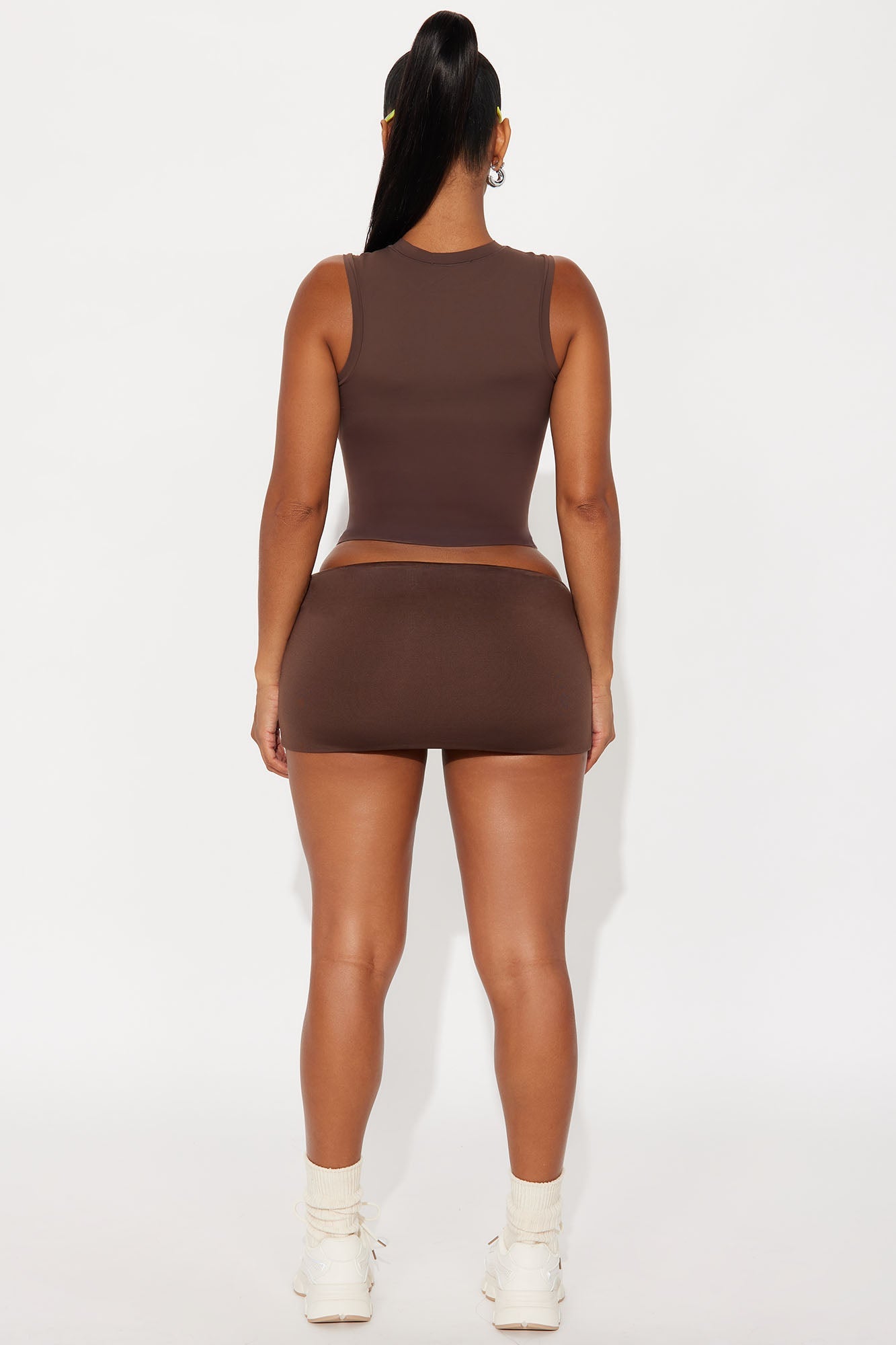 Second Skin Double Lined Muscle Tank - Chocolate