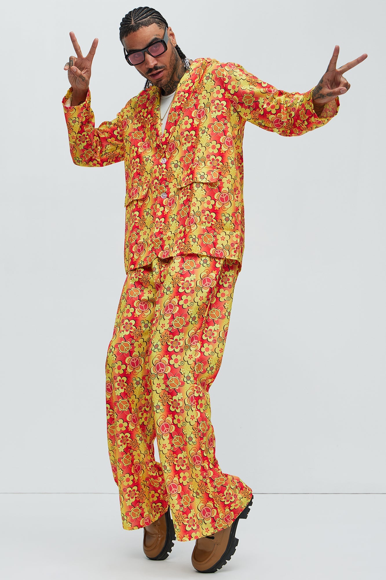 Groovy Suit Costume - Orange/combo