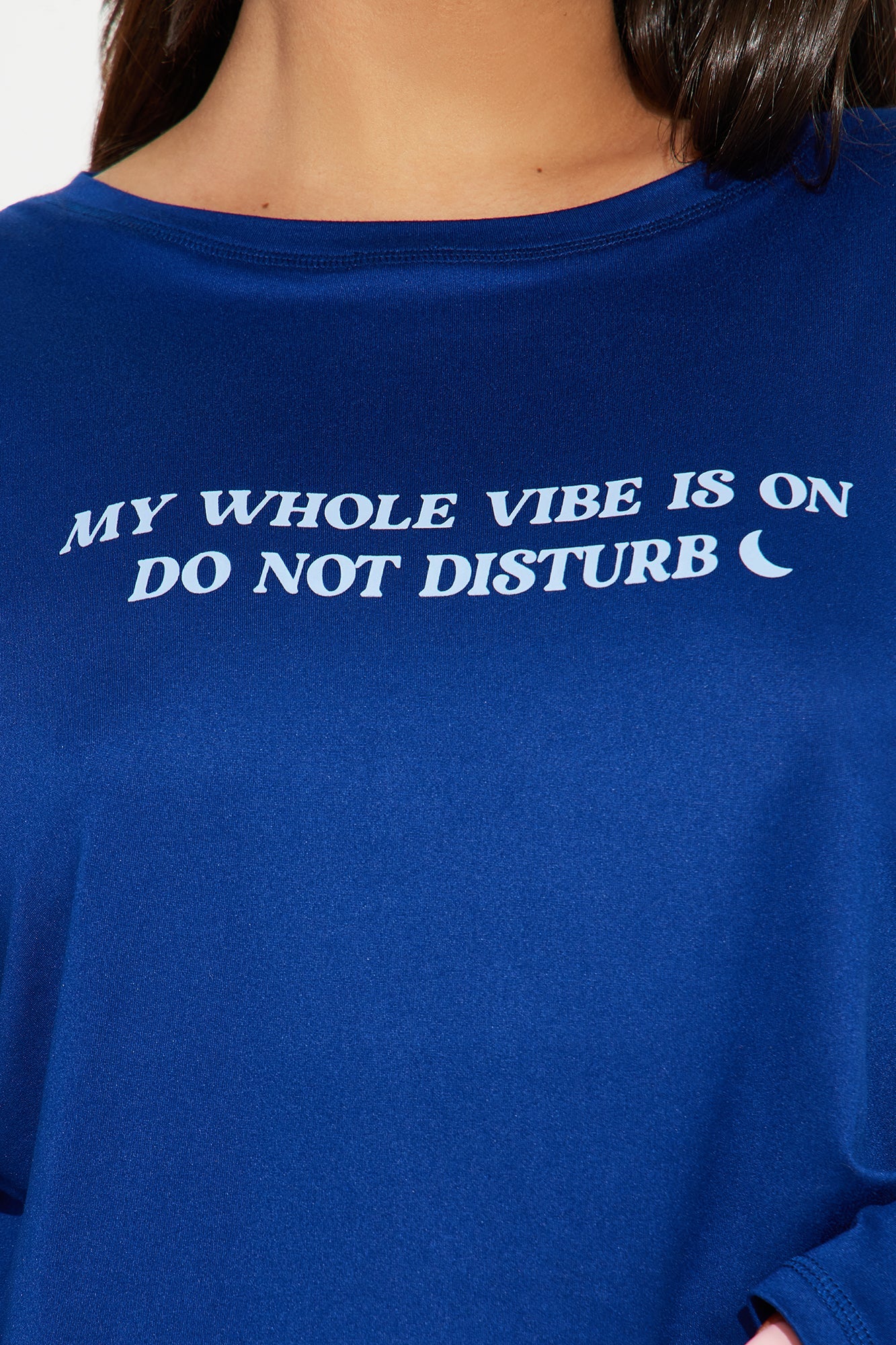 Do Not Disturb My Vibe PJ Boxer Short Set - Navy