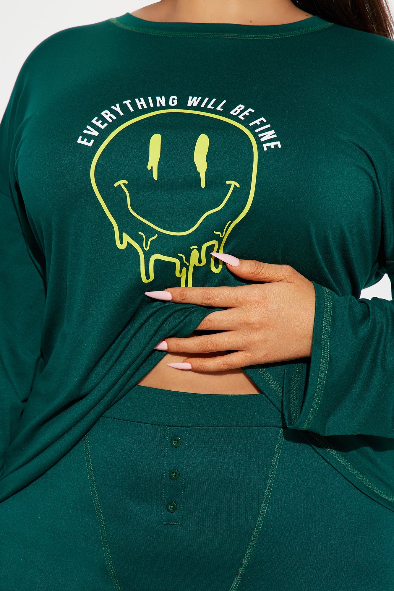 Everything Will Be Fine PJ Boxer Short Set - Hunter